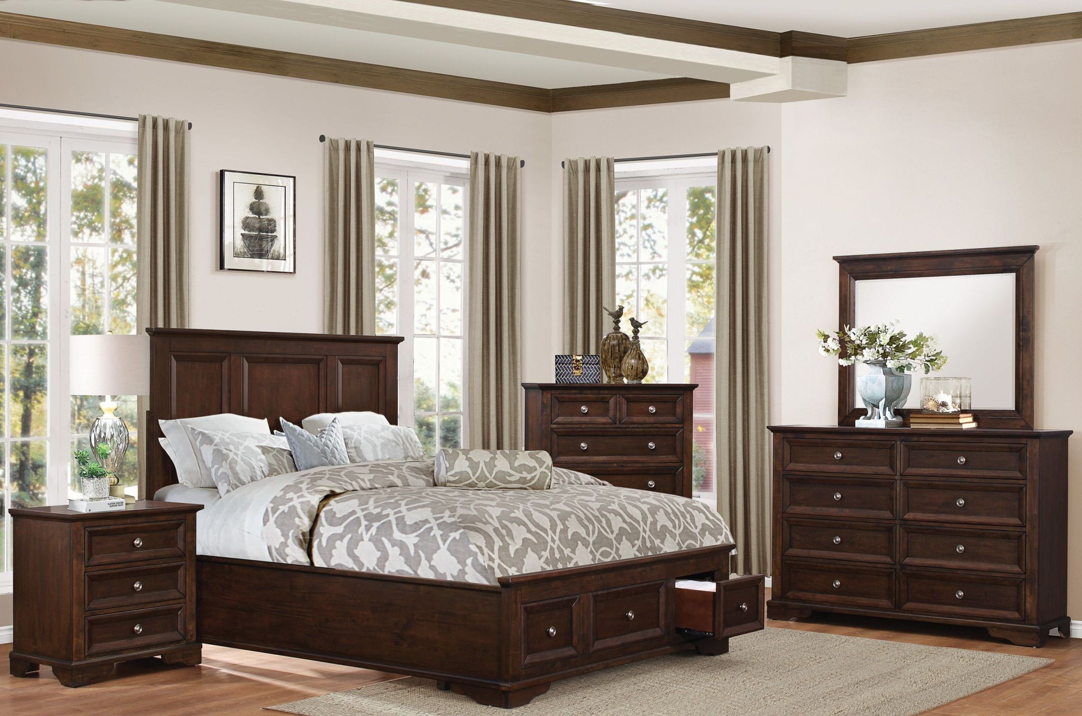 Eunice Brown Panel Storage Bedroom Set from Homelegance Coleman Furniture
