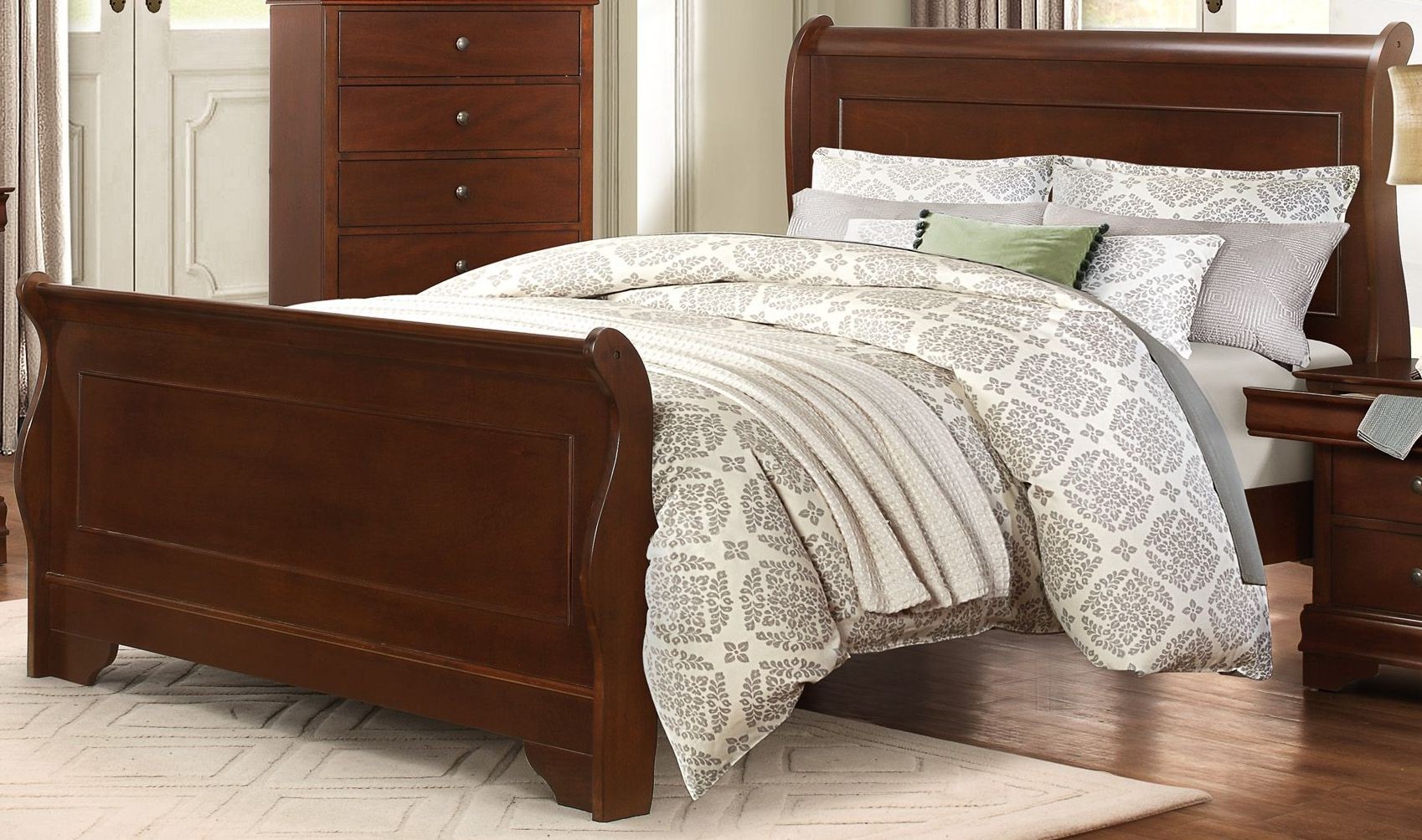 Abbeville Brown Full Panel Bed from Homelegance Coleman Furniture