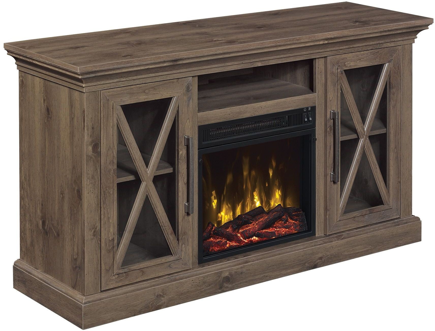 ClassicFlame Spanish Gray Cottage Grove TV Stand from Twin