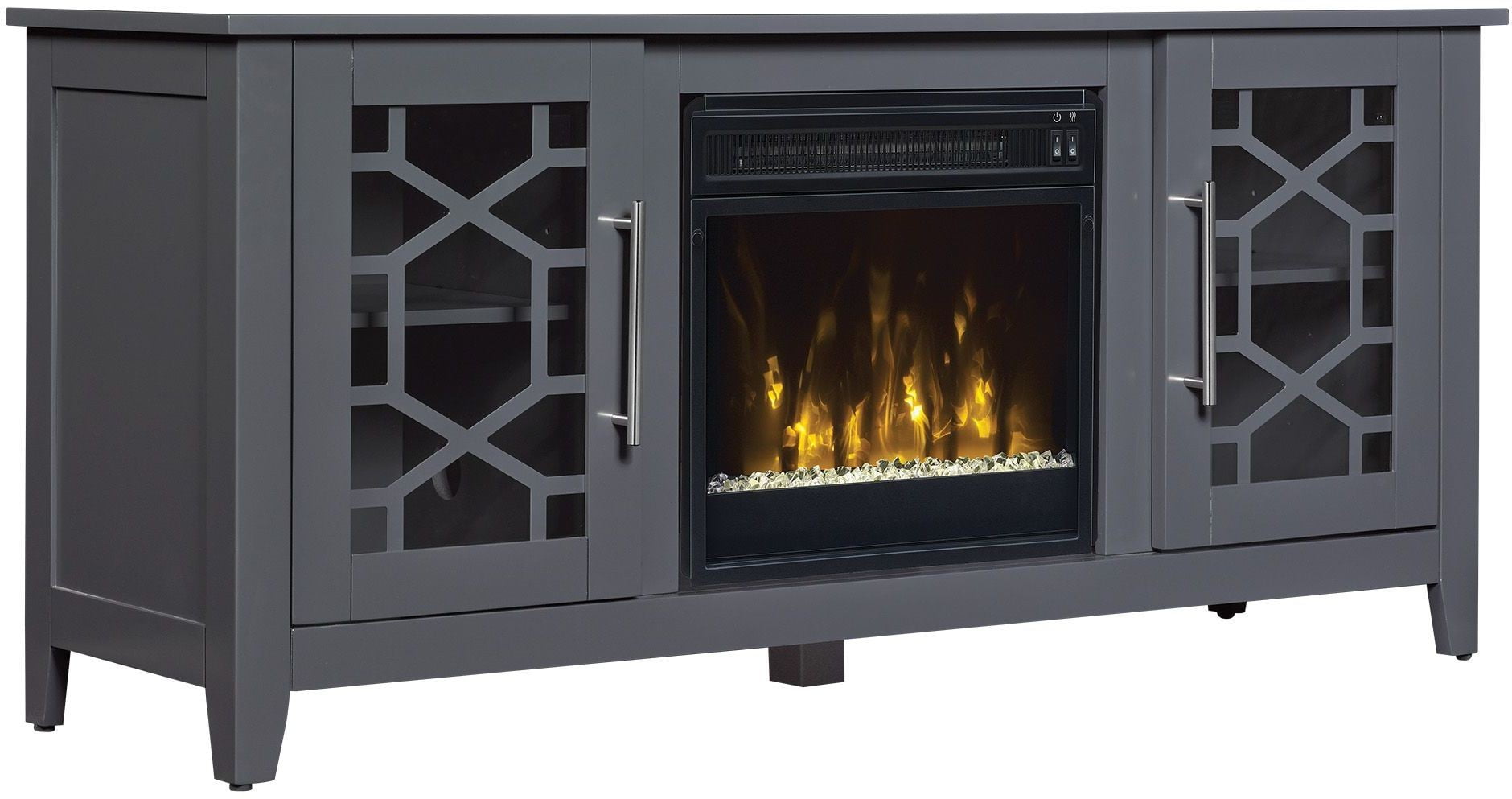 ClassicFlame Cool Gray Clarion TV Stand from Twin Star