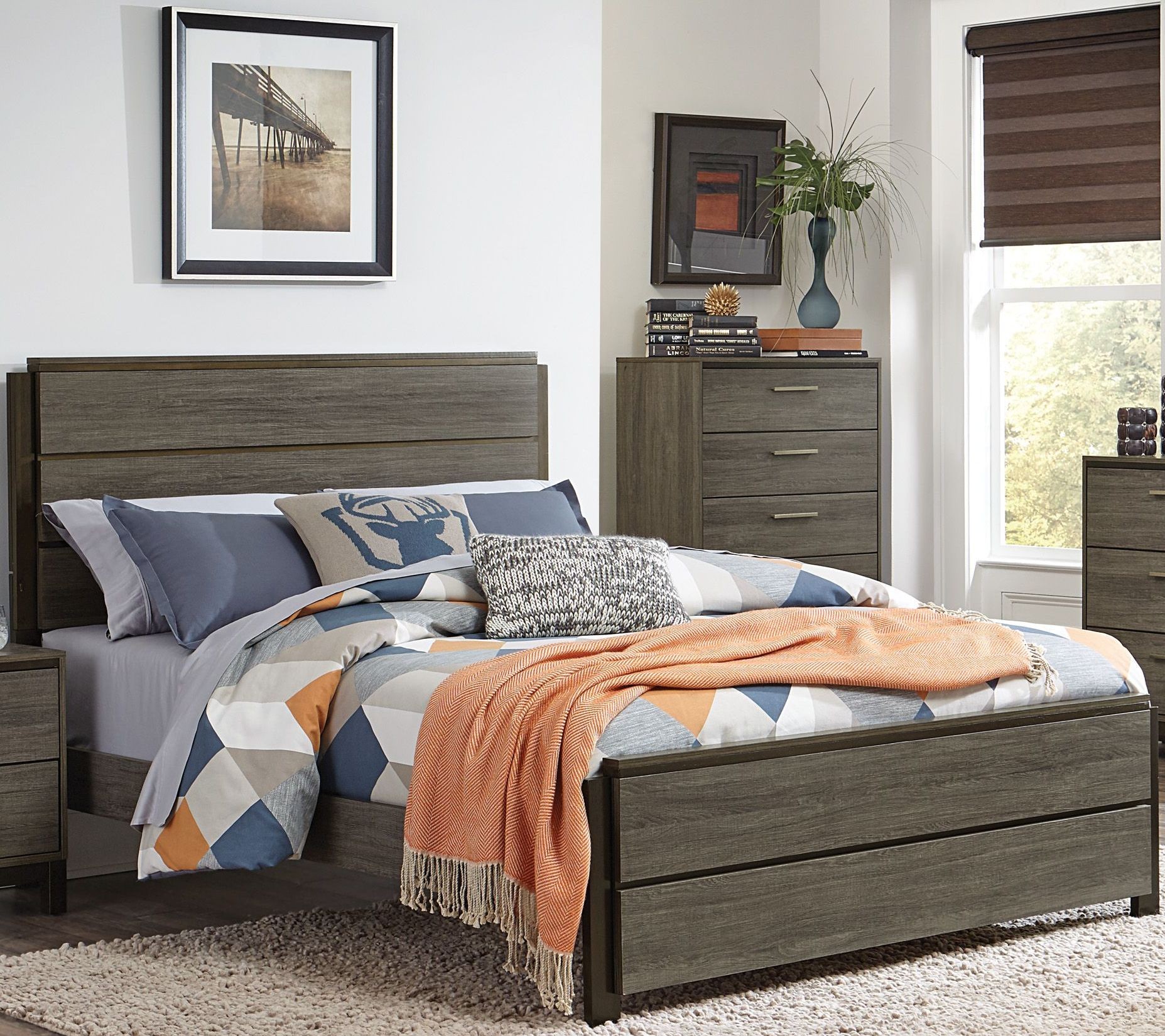 Vestavia Gray Full Panel Bed from Homelegance Coleman Furniture