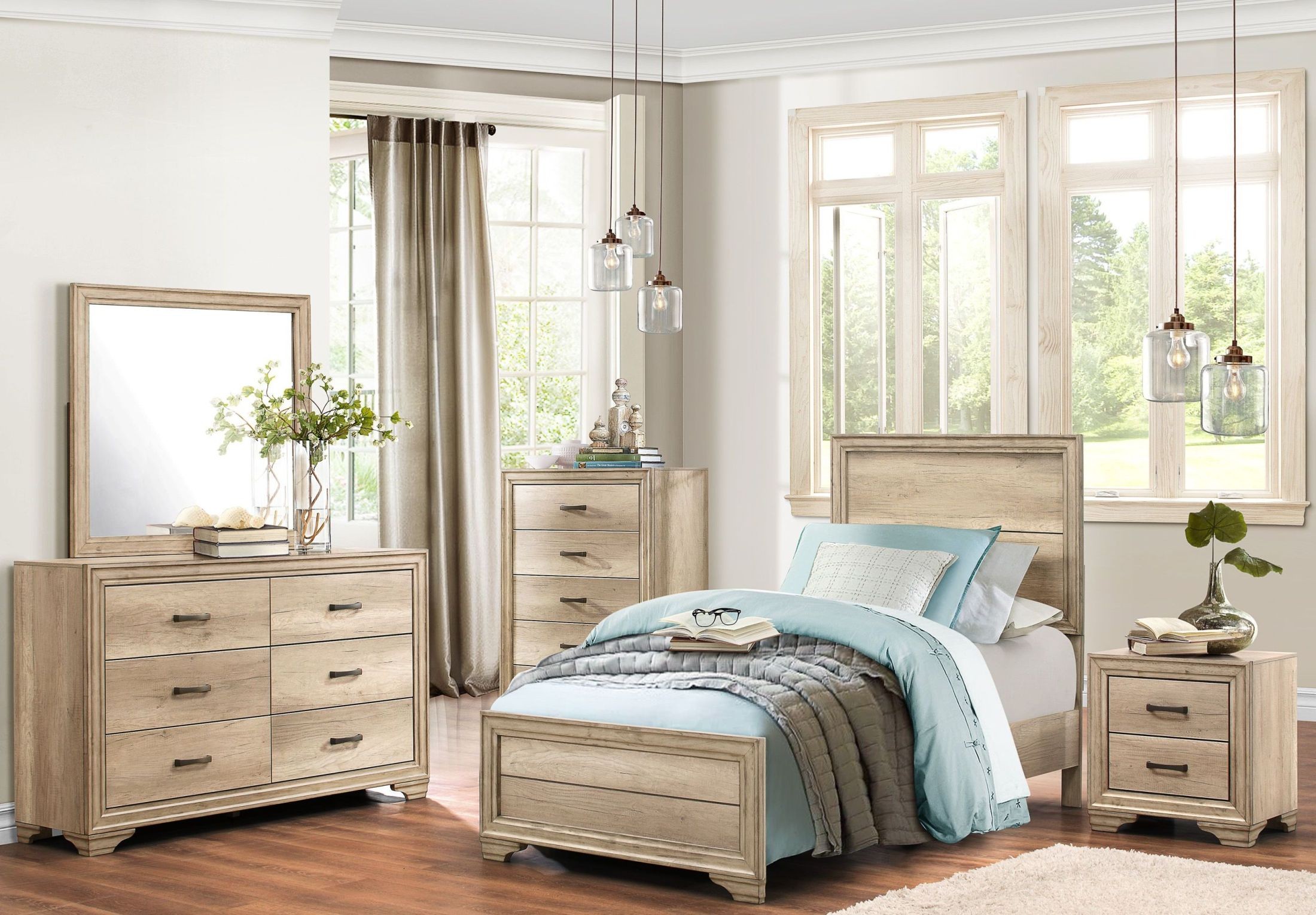 Lonan Rustic Twin Panel Bed from Homelegance Coleman Furniture
