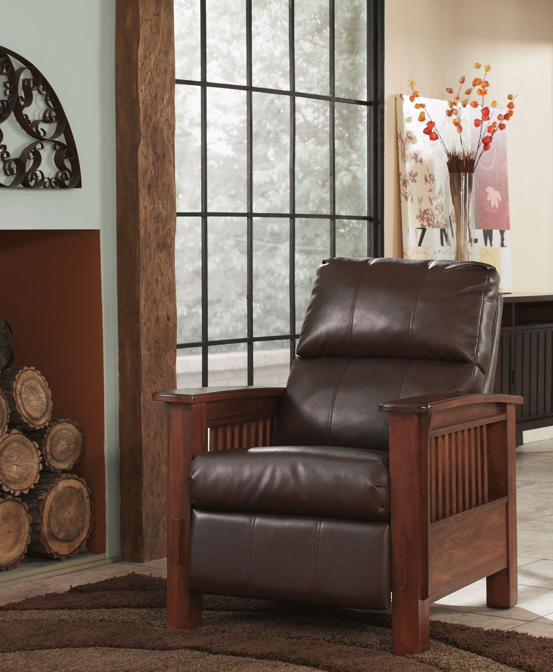 Santa Fe Bark High Leg Recliner from Ashley (1990026) Coleman Furniture