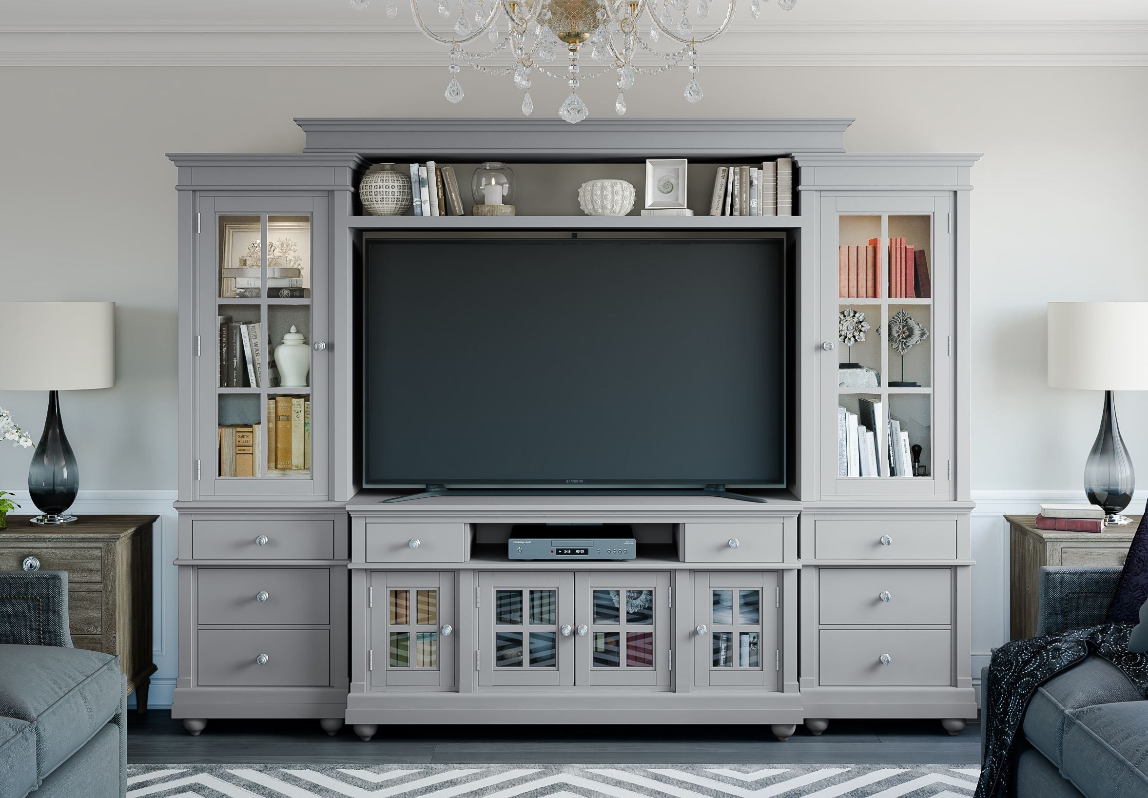 Hampton Gray Entertainment Center from Renegade Furniture Coleman