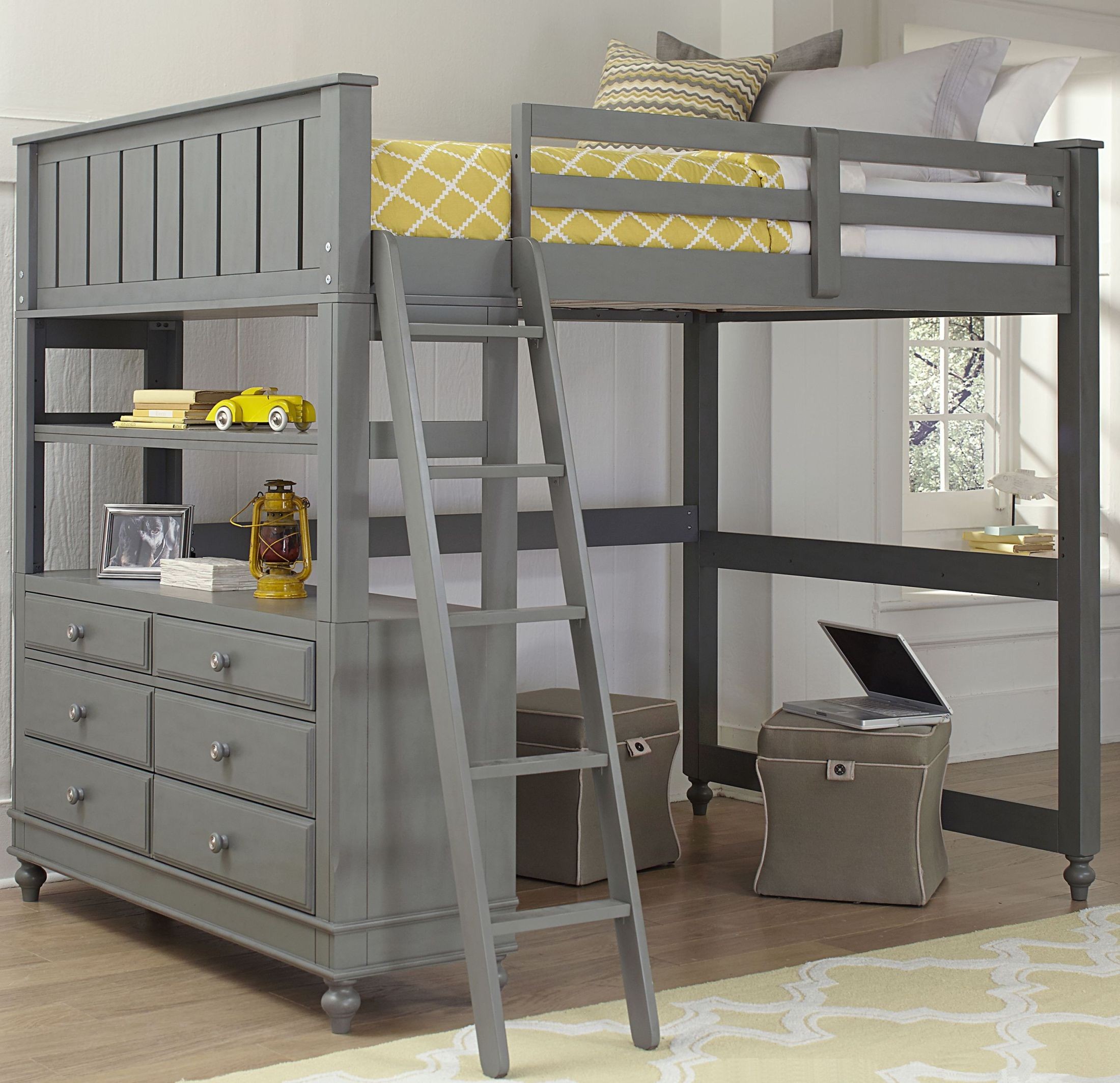 Lake House Stone Full Loft Bed from NE Kids | Coleman ...