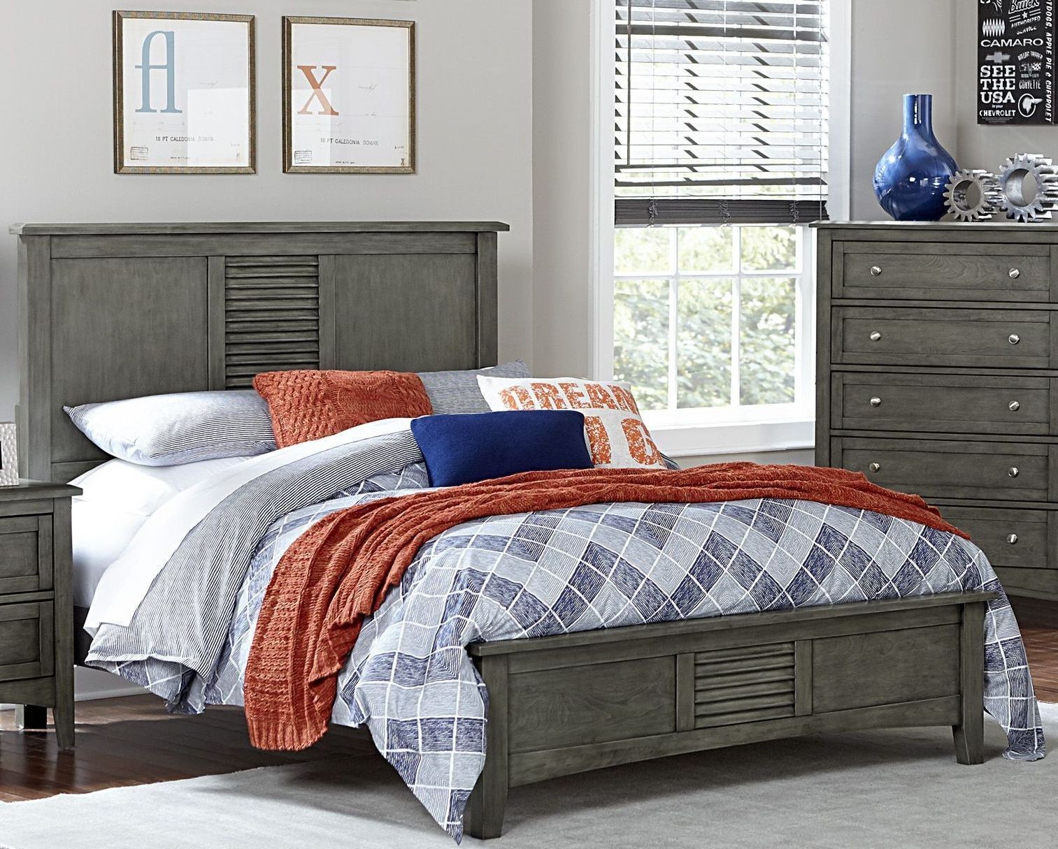 Garcia Cool Grey Twin Platform Bed from Homelegance ...