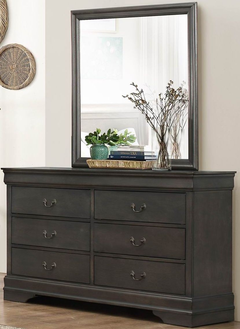 Mayville Stained Grey Panel Bedroom Set from Homelegance Coleman