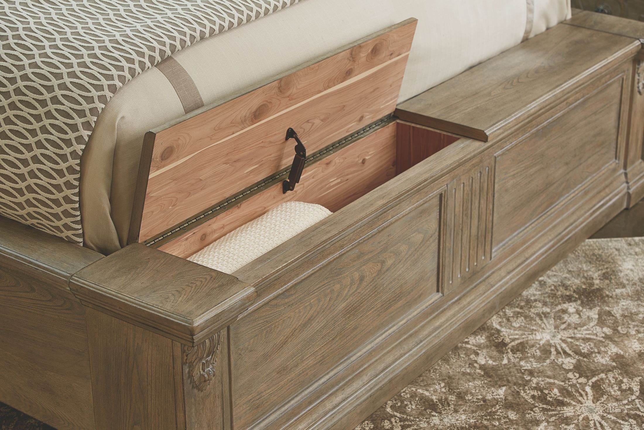 Arch Salvage Parchment Chambers Panel Bedroom Set from ART Coleman