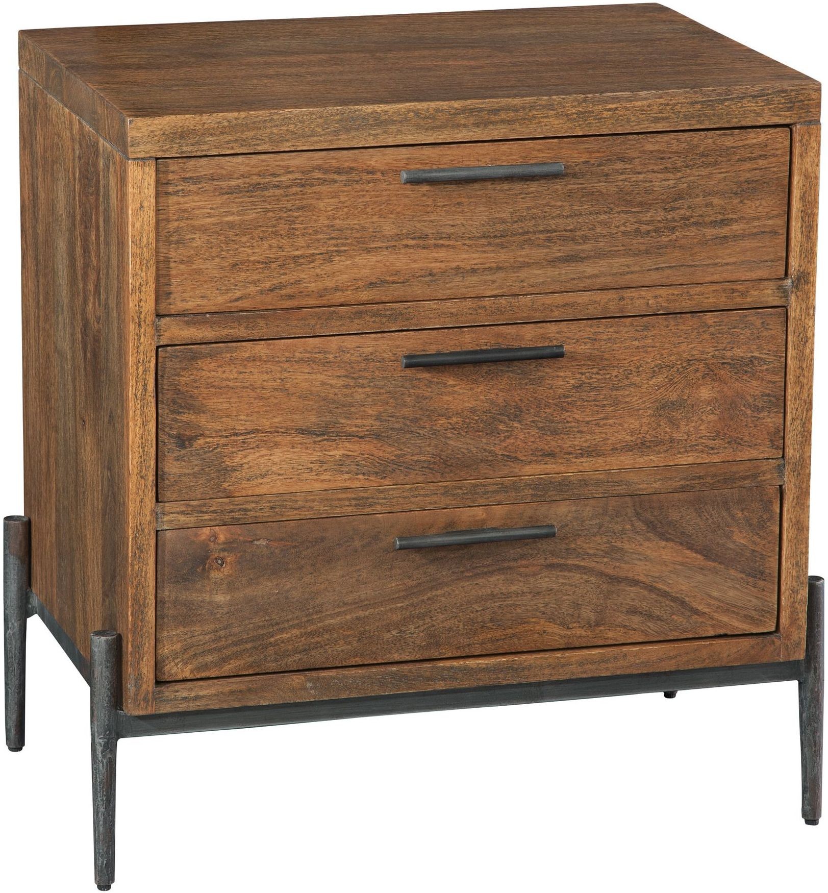 Bedford Park Brown and Gray Three Drawer Nightstand from Hekman