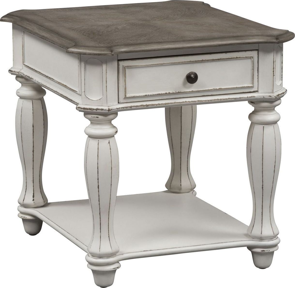 Magnolia Manor Antique White End Table from Liberty Coleman Furniture