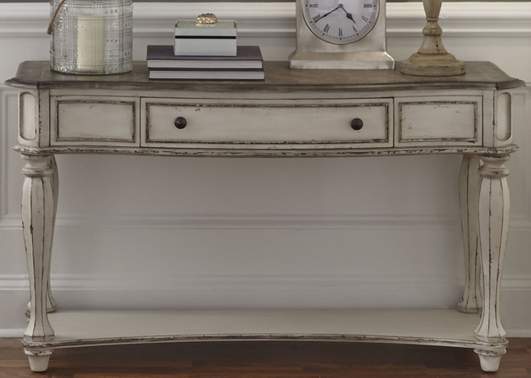 Magnolia Manor Antique White Sofa Table from Liberty Coleman Furniture