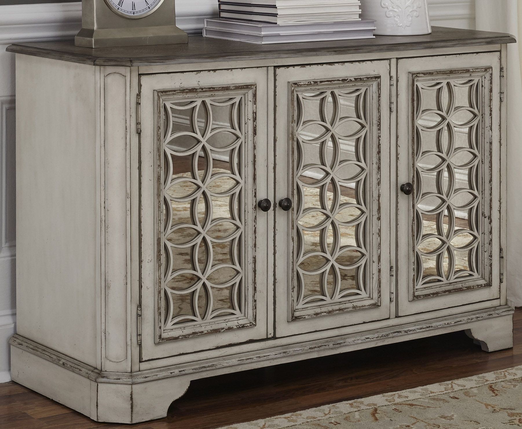 Magnolia Manor Antique White TV Console from Liberty Coleman Furniture