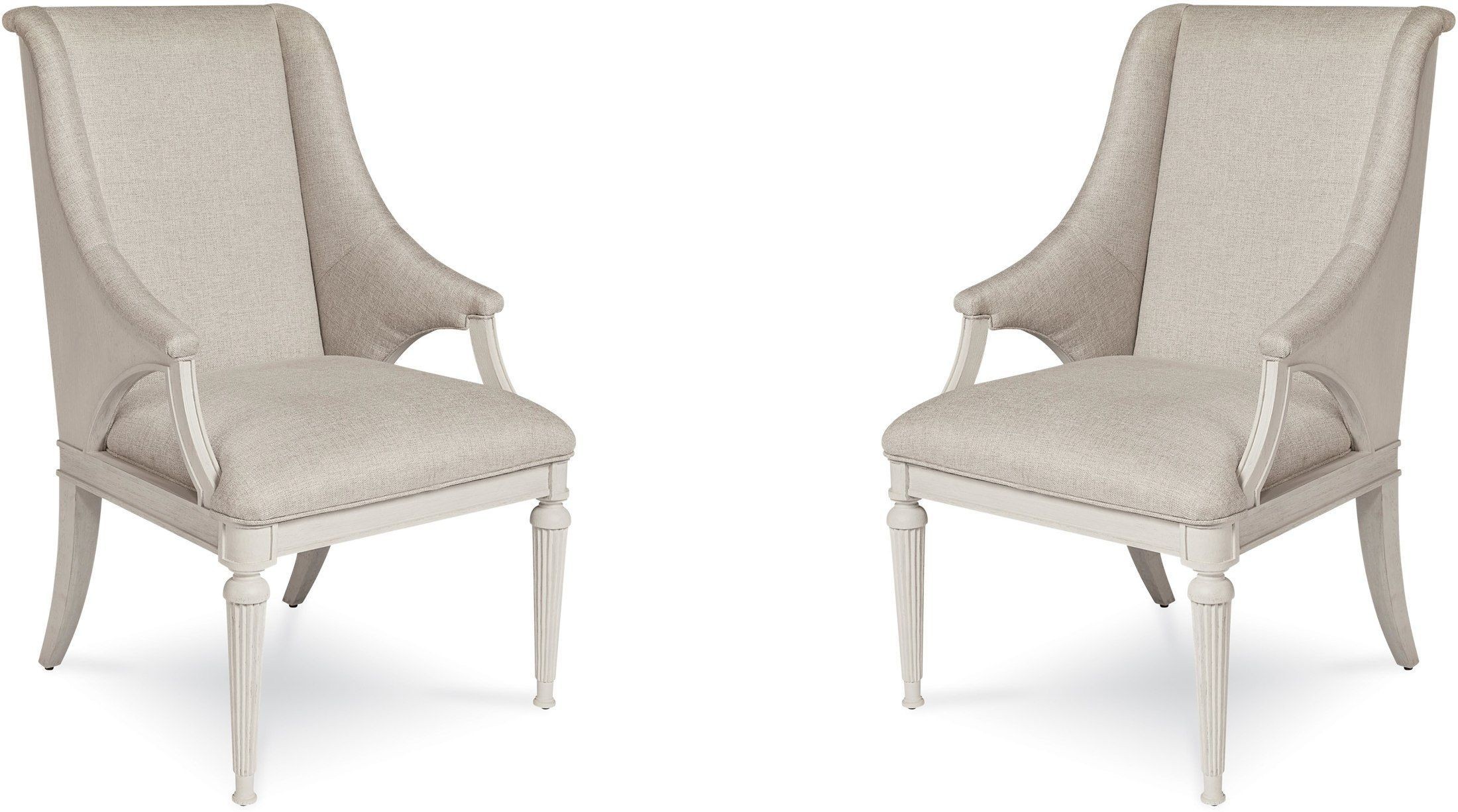 Roseline Cream Sara Host Chair Set of 2 from ART Coleman Furniture