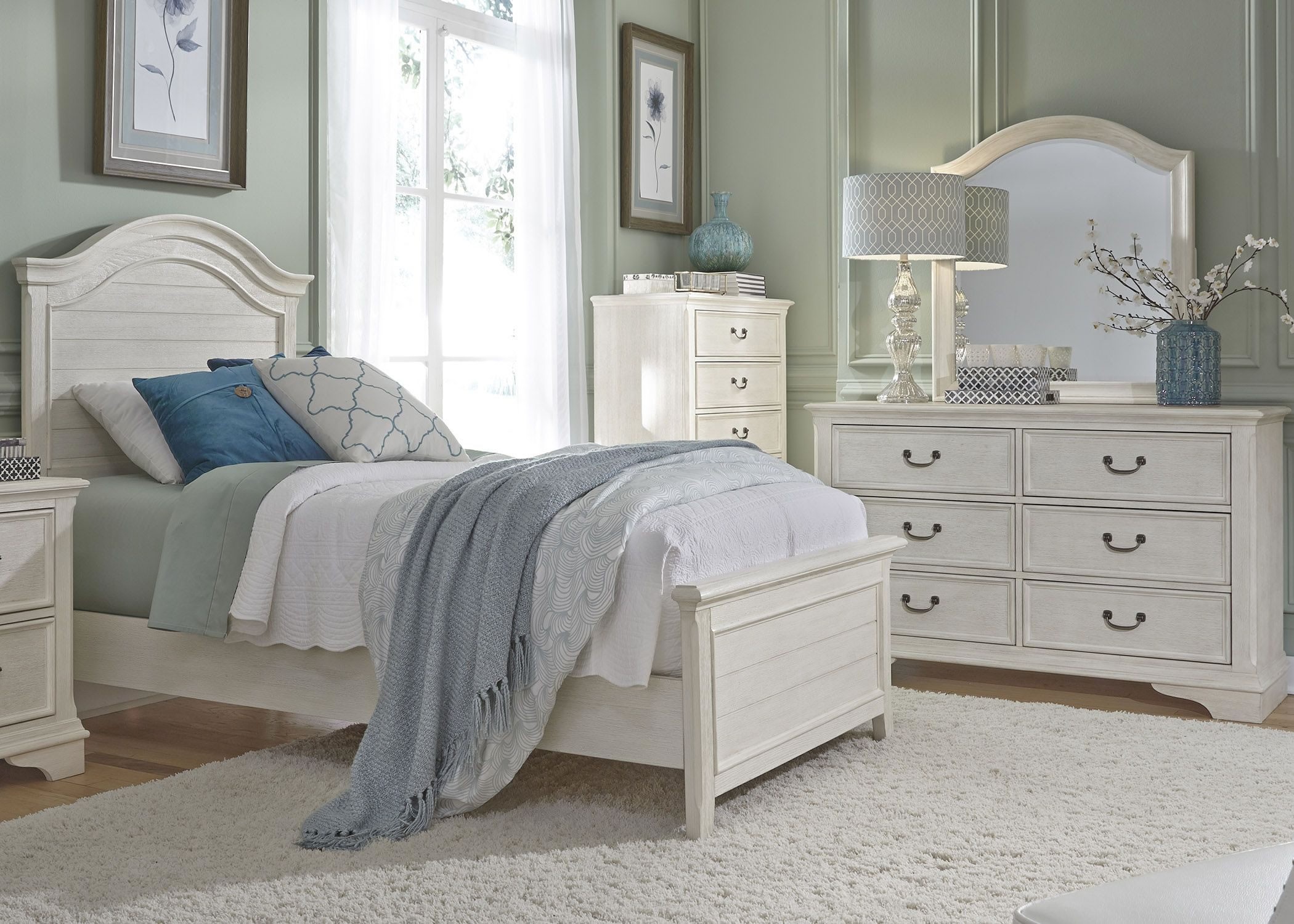 Bayside Youth White Panel Bedroom Set from Liberty