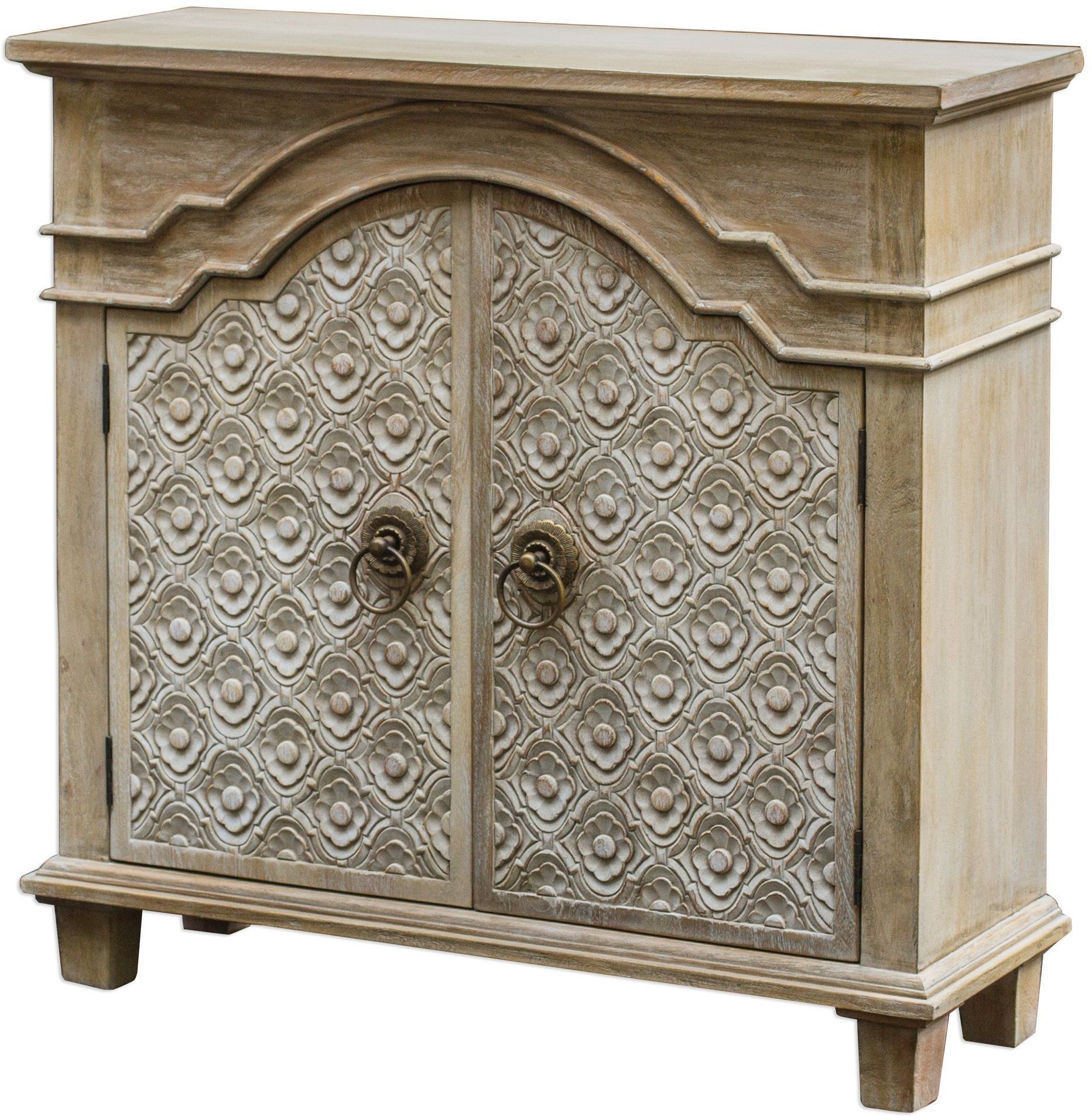 Allaire White and Brown French Country Accent from Uttermost