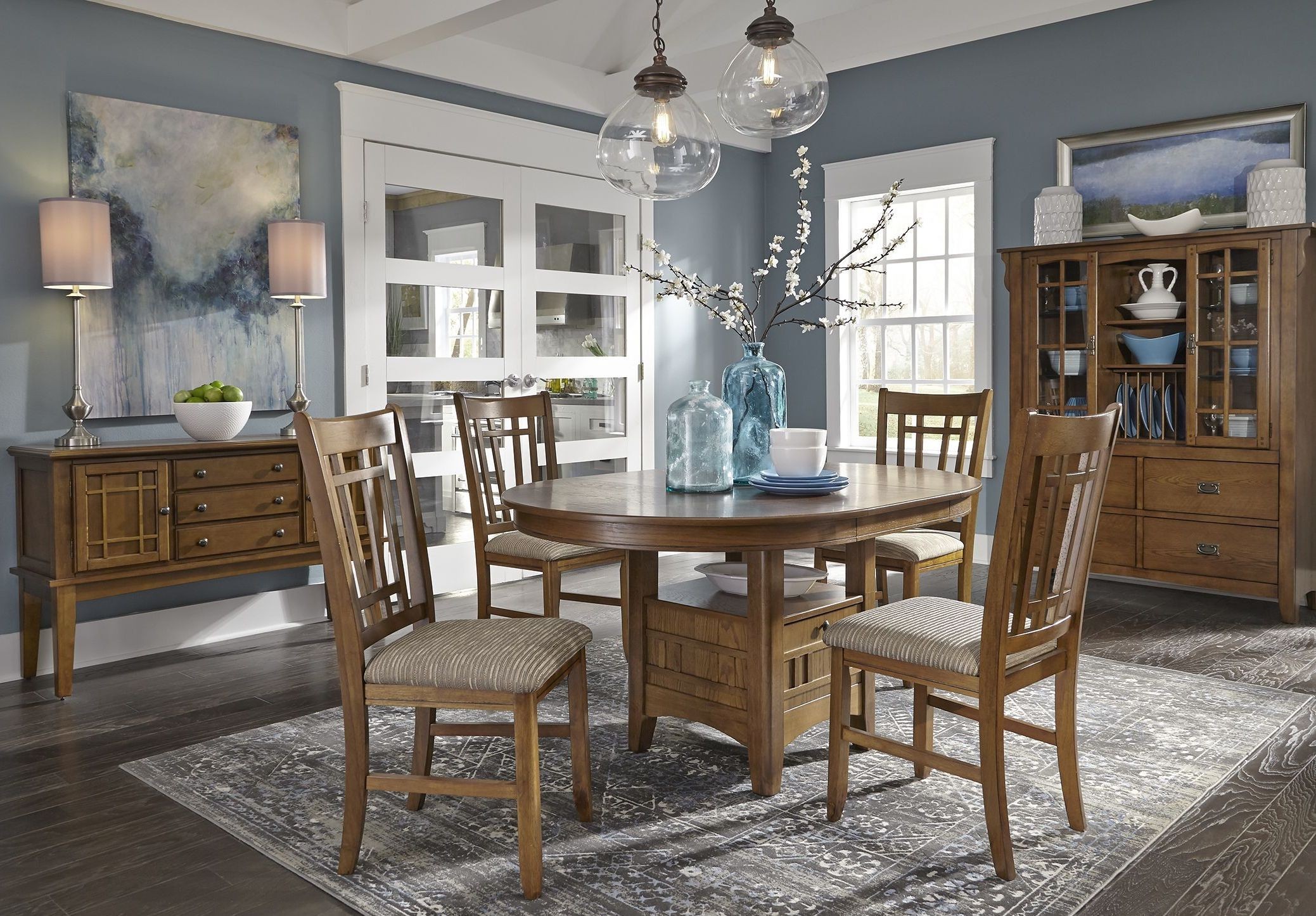 Santa Rosa Extendable Pedestal Dining Room Set from Liberty Coleman Furniture