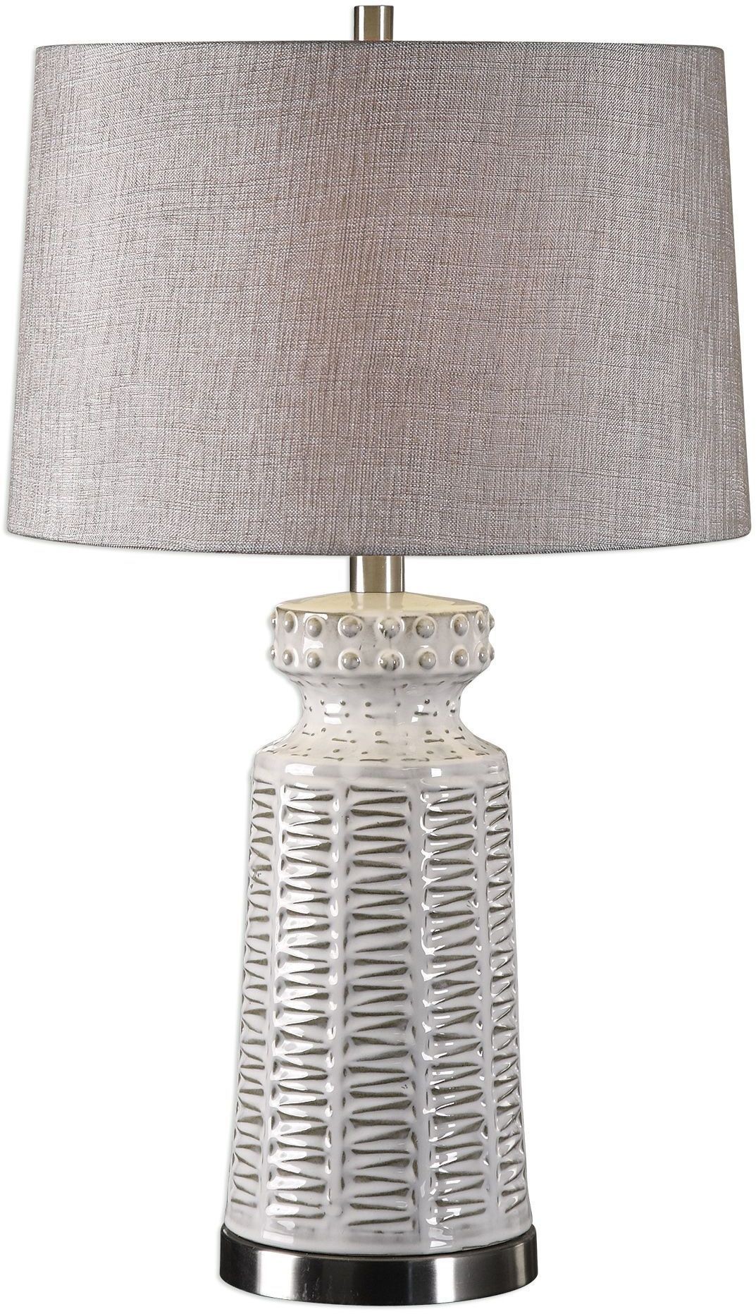 Kansa Distressed White Table Lamp from Uttermost Coleman Furniture