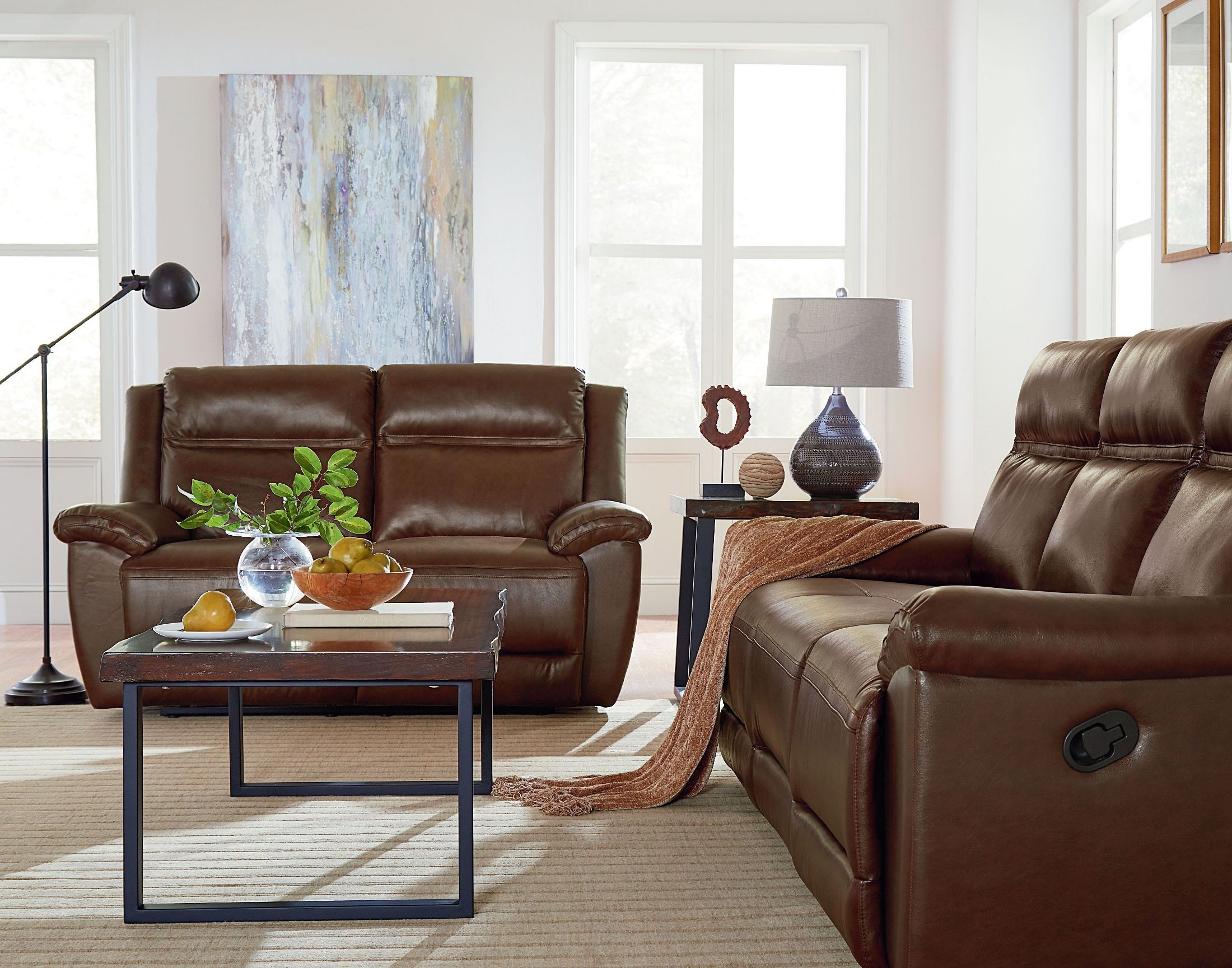 Wyatt Brown Reclining Living Room Set from Standard Furniture Coleman