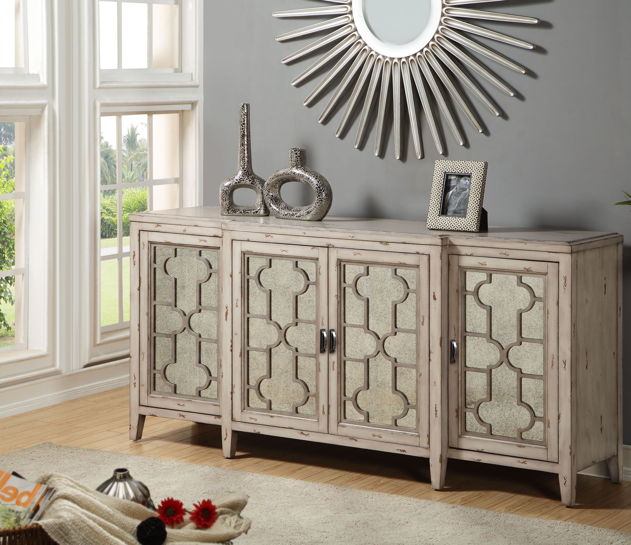 Bartoli Antique White Credenza from New Classic Coleman Furniture