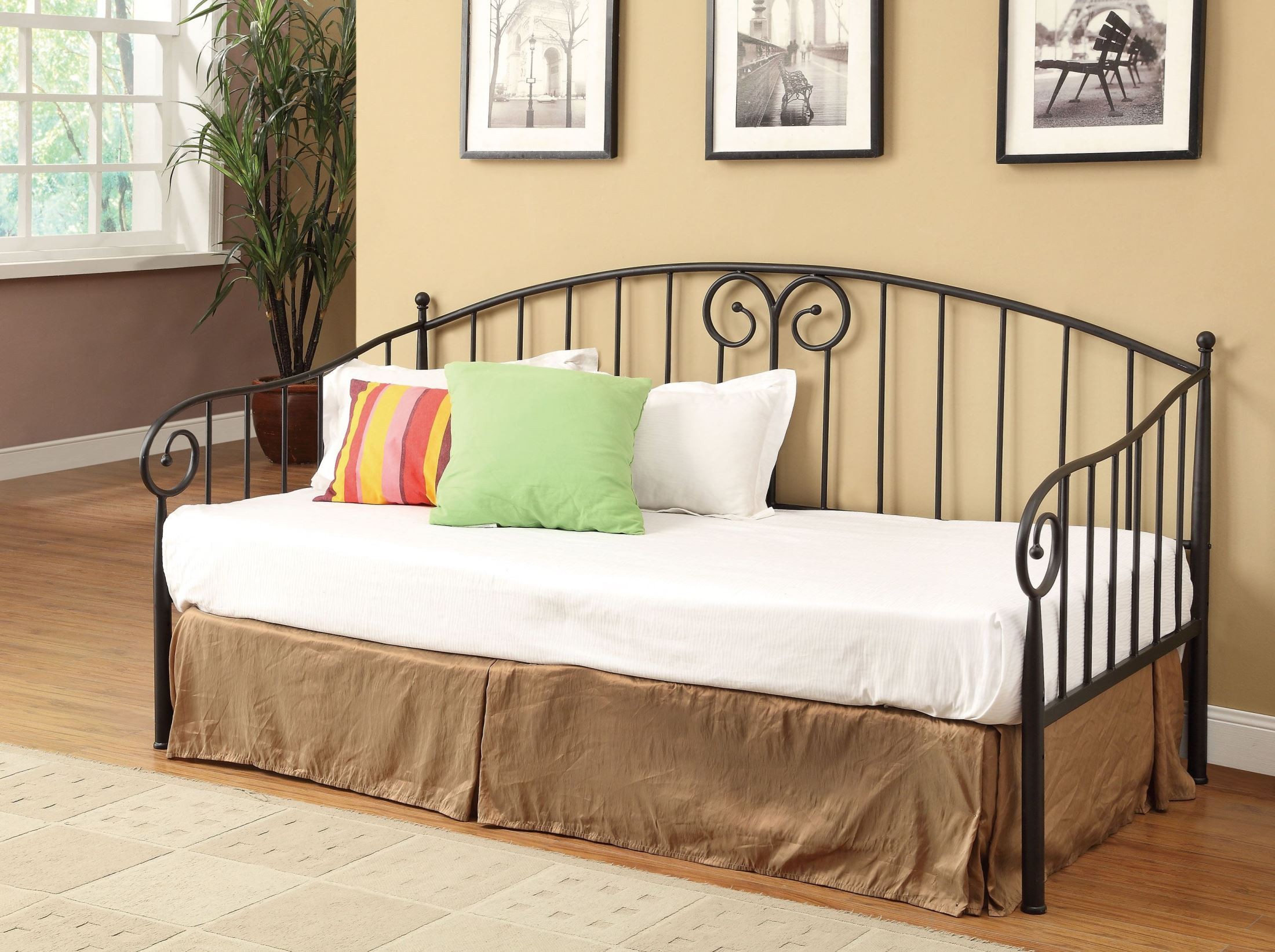 Black Twin Metal Day Bed, 300099, Coaster Furniture