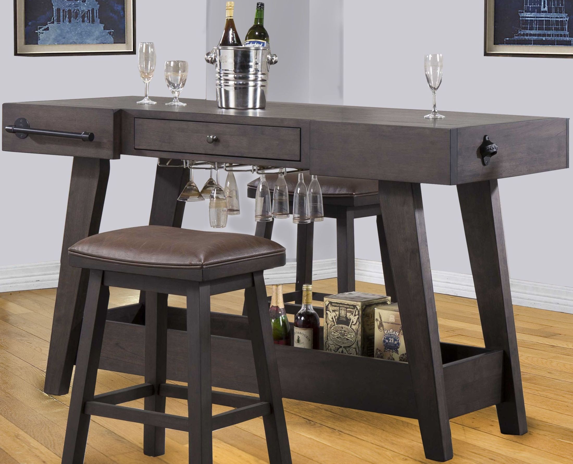 Lexington Black Oak Island Bar from ECI Furniture | Coleman Furniture
