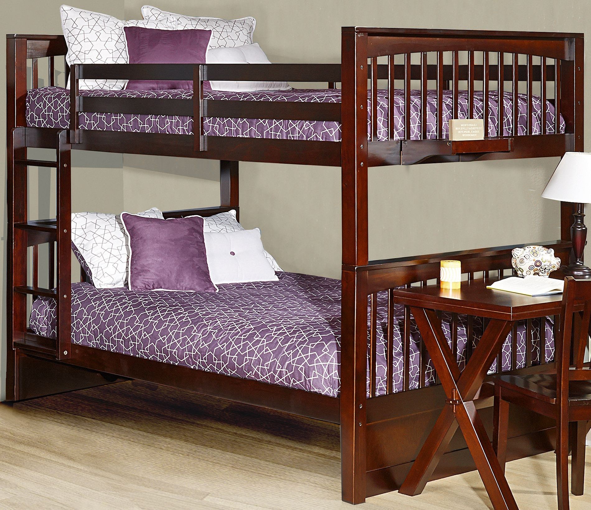 Pulse Cherry Full Over Full Bunk Bed from NE Kids Coleman Furniture