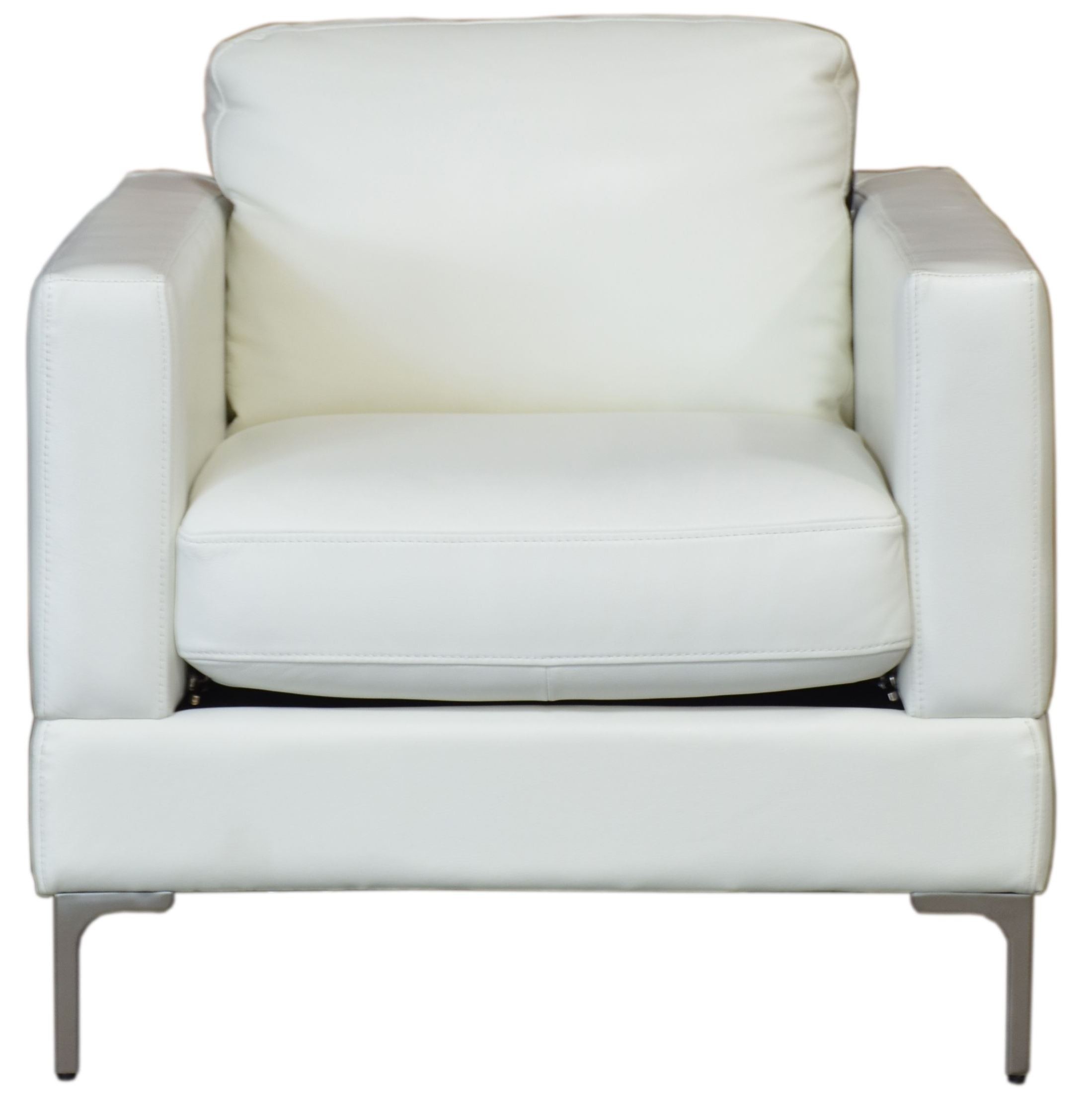 Tobia Snow White Leather Chair from Moroni Coleman Furniture