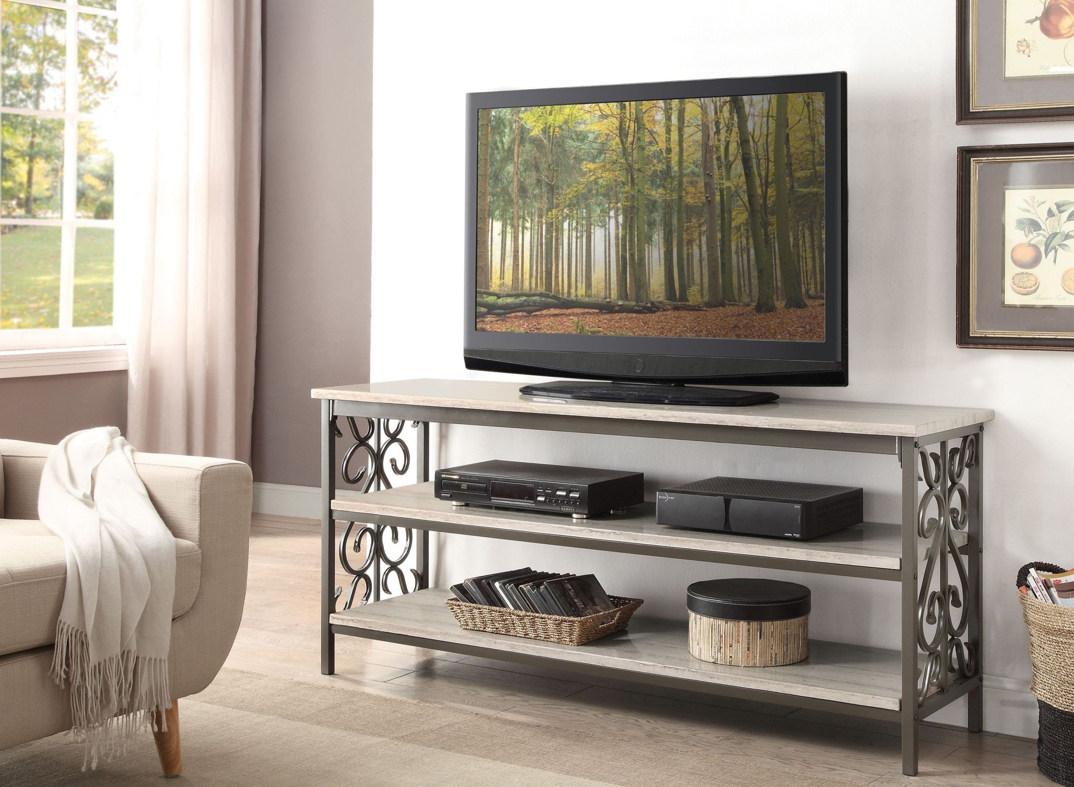 Fairhope Brown 62" TV Stand/Sofa Table from Homelegance Coleman Furniture