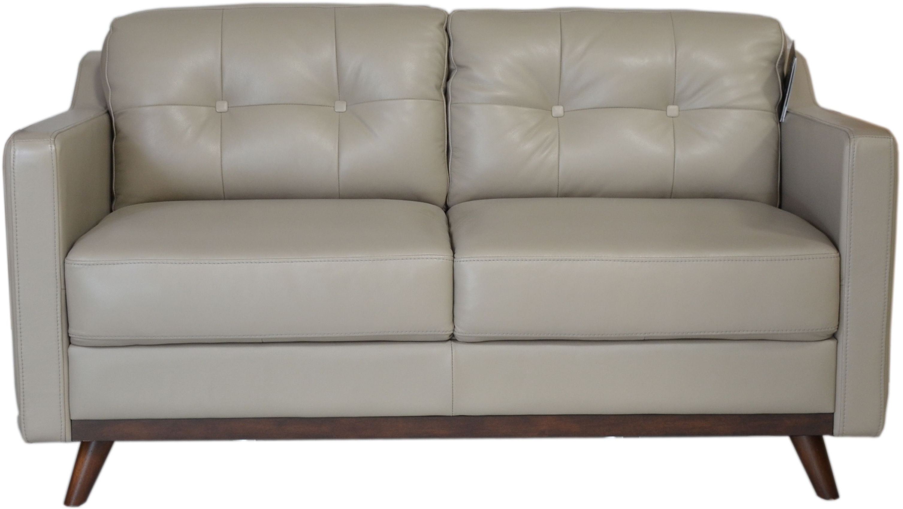 Monika Medium Grey Top Grain Leather Loveseat from Moroni Coleman