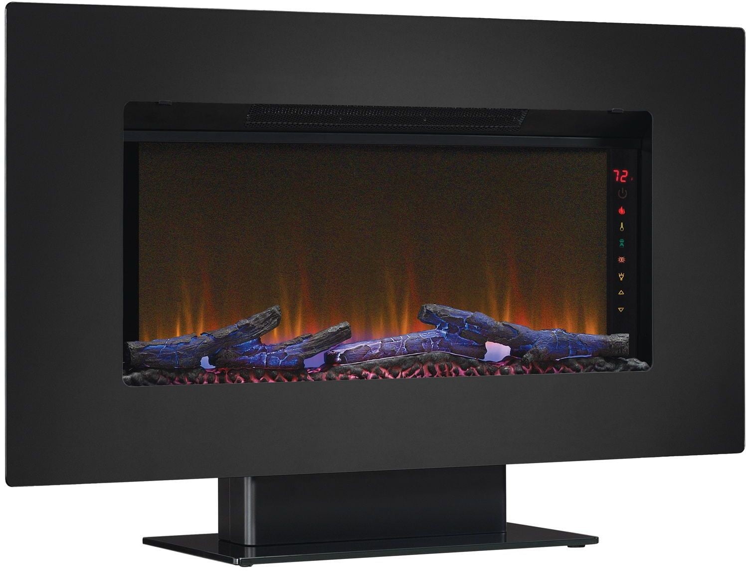 ClassicFlame Black Glass Frame Elysium 36" Wall Mounted Infrared Quartz