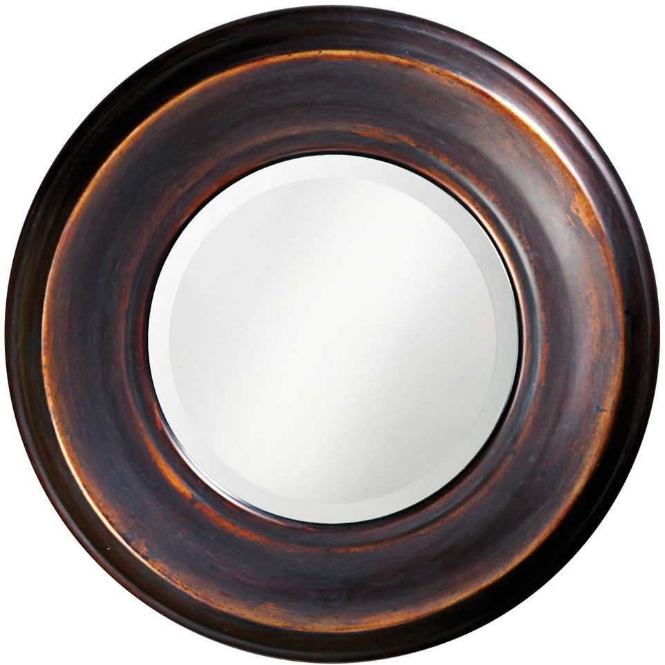 Dublin Copper Round Mirror from Howard Elliott Coleman Furniture