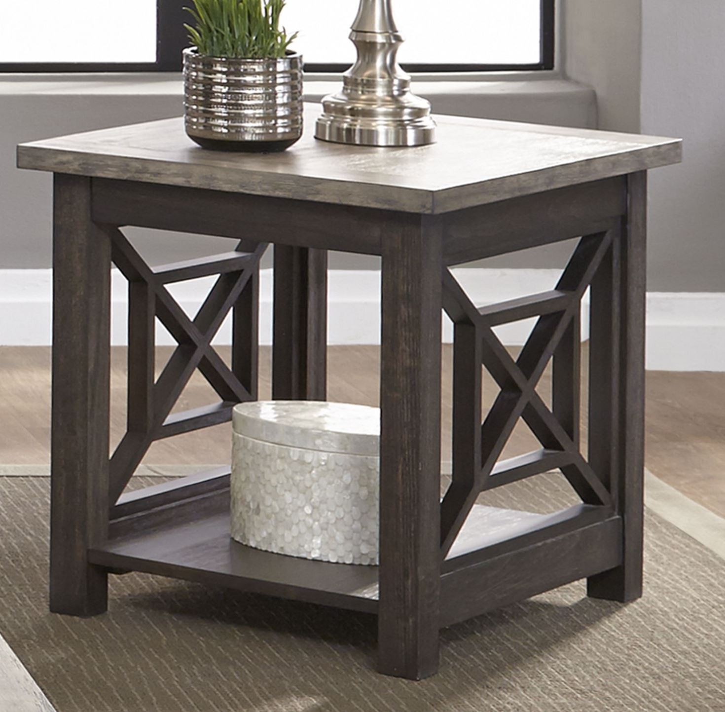 Heatherbrook Charcoal End Table from Liberty (422OT1020) Coleman