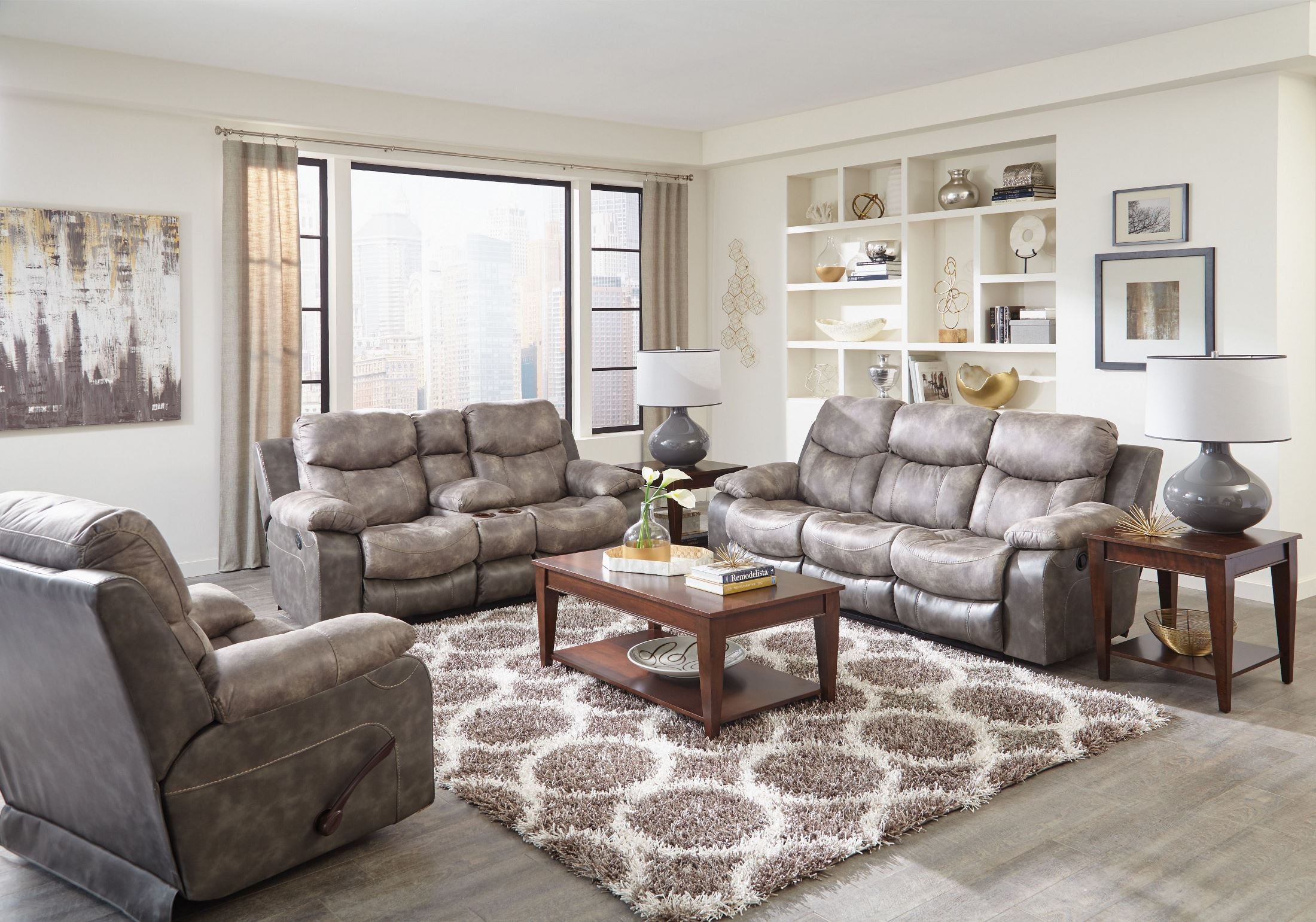 Henderson Steel Power Reclining Living Room Set from Catnapper | Coleman Furniture