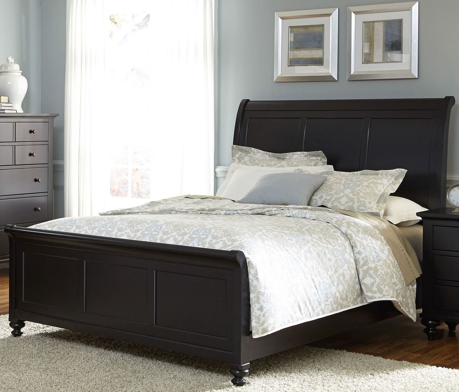 Hamilton III Black Queen Sleigh Bed from Liberty (441BRQSL) Coleman