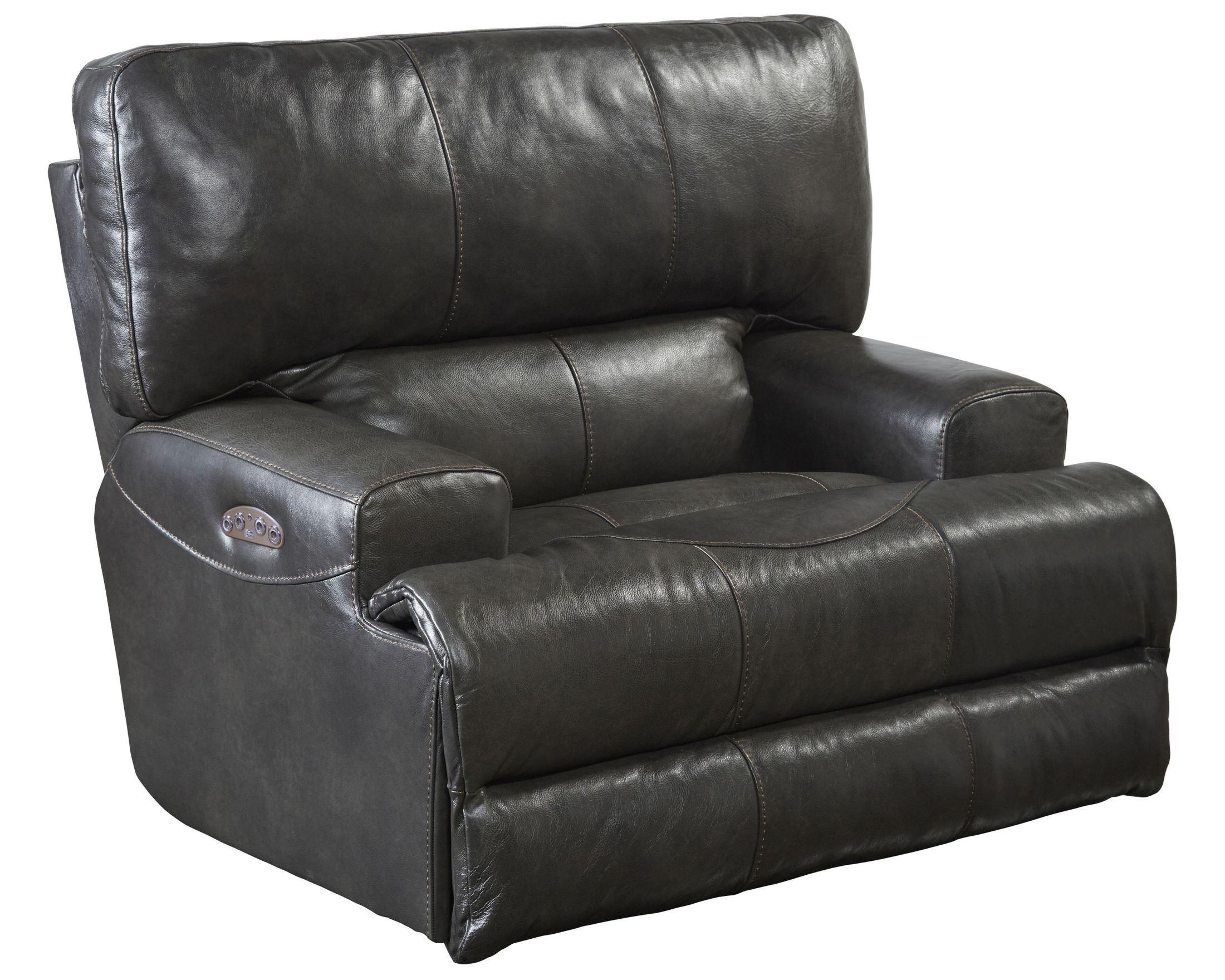 Wembley Steel Power Lay Flat Recliner from Catnapper Coleman Furniture