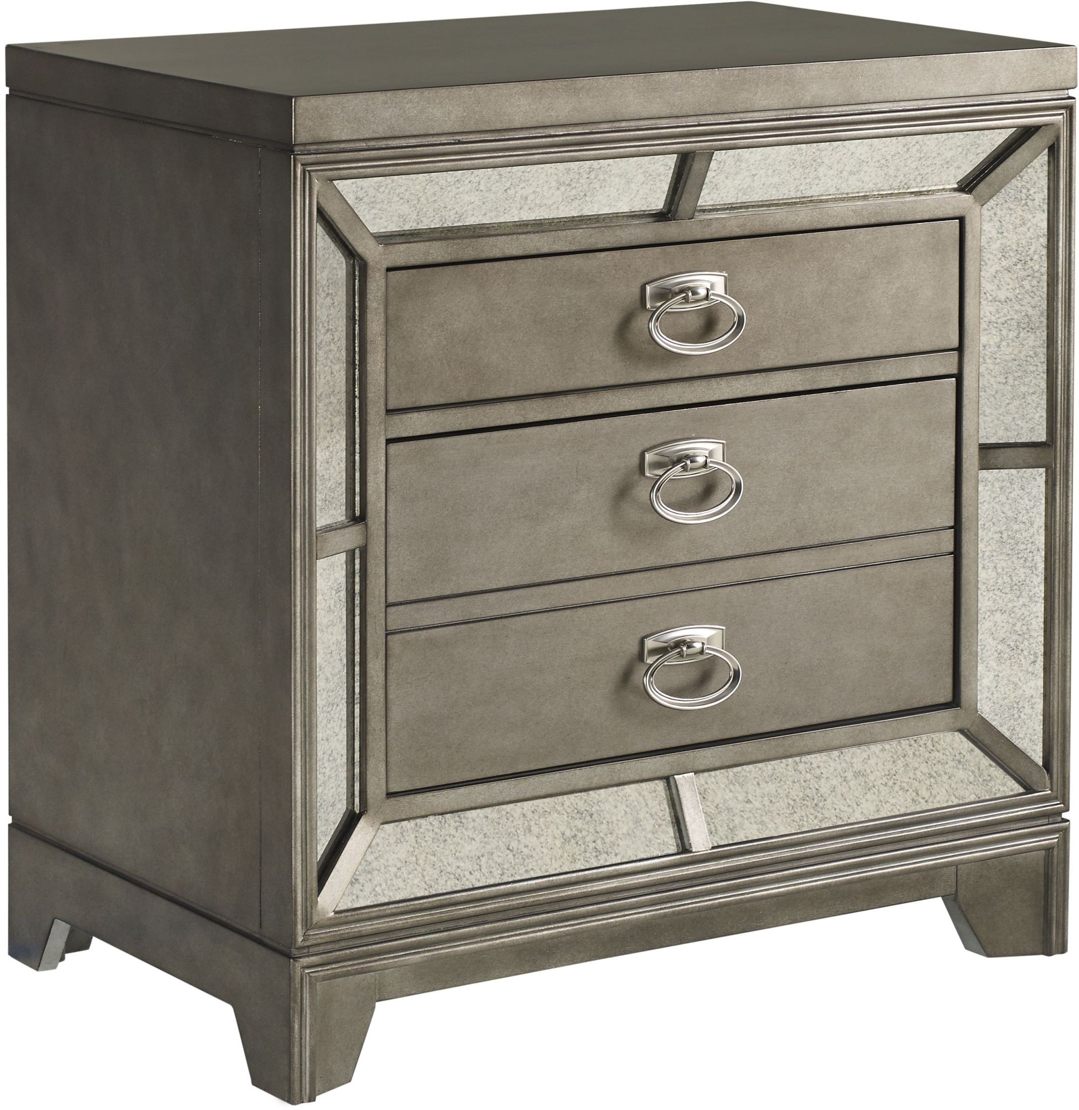 Lenox Platinum Painted Nightstand from Avalon Furniture Coleman Furniture