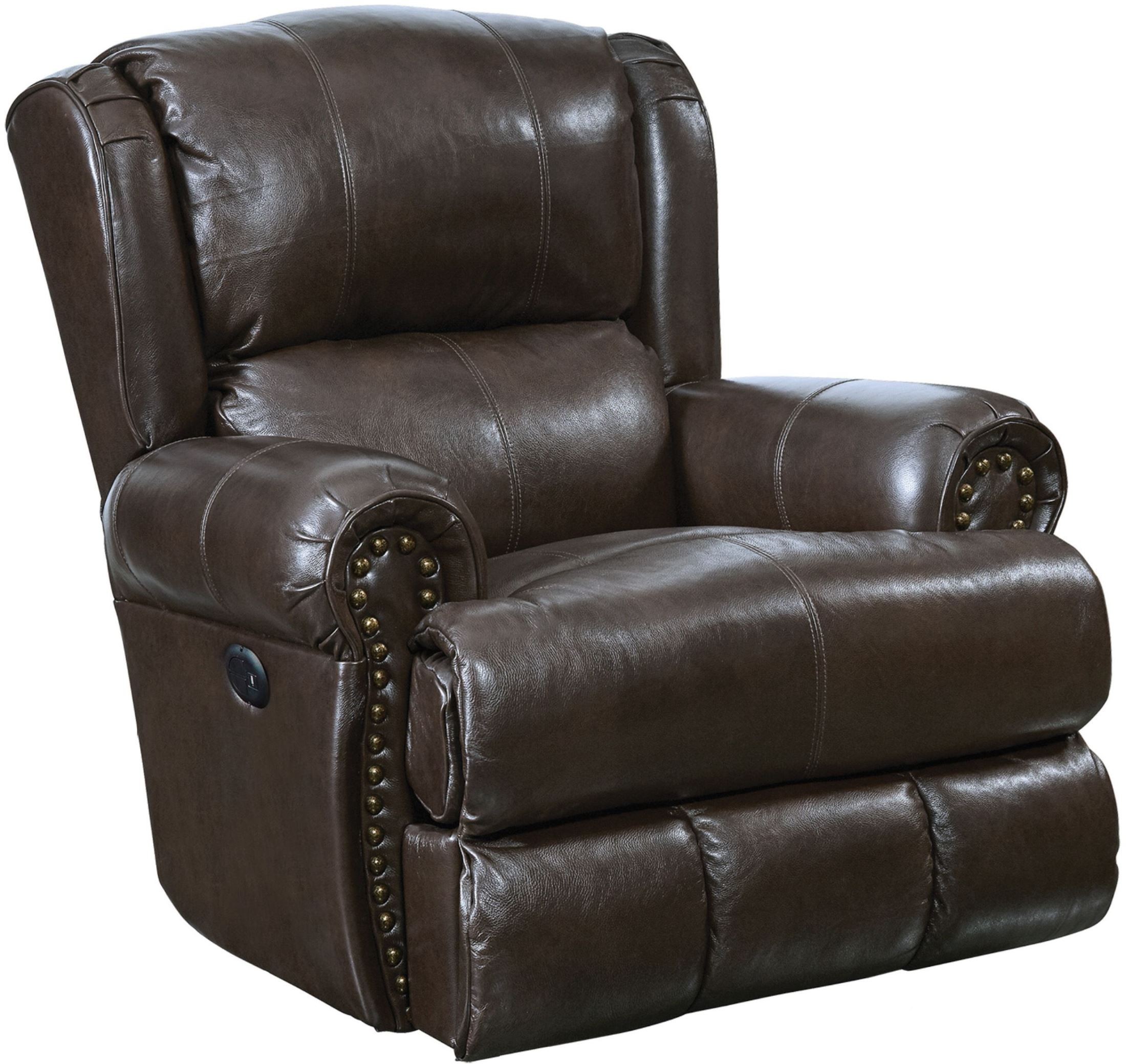 Duncan Chocolate Deluxe Glider Recliner from Catnapper Coleman Furniture