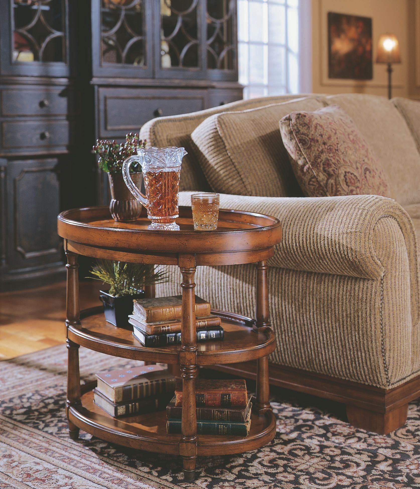 Medium Wood Oval Accent Table from Hooker Coleman Furniture