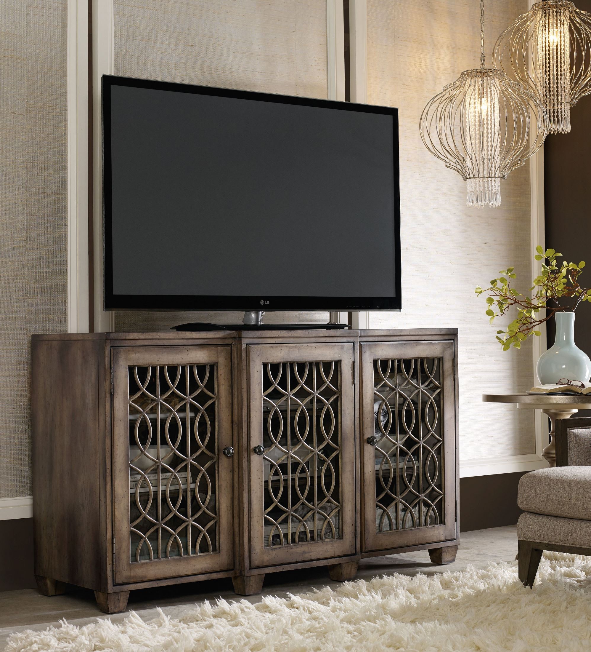 50055214 Light Wood 64" Entertainment Console, 50055214, Hooker