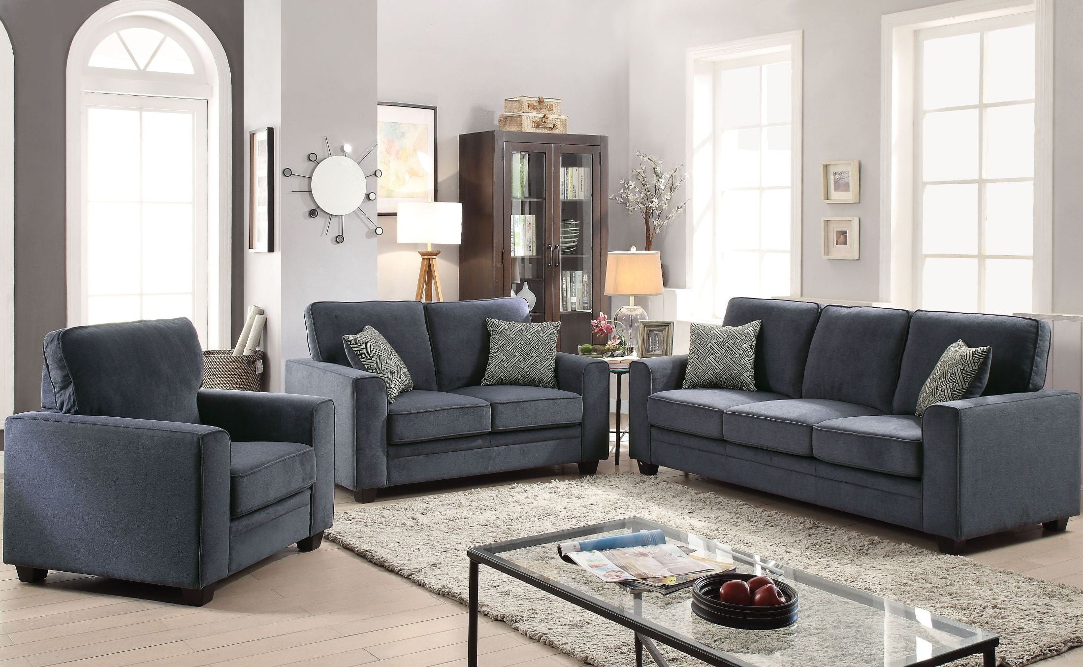 Catherine Blue Living Room Set from Acme