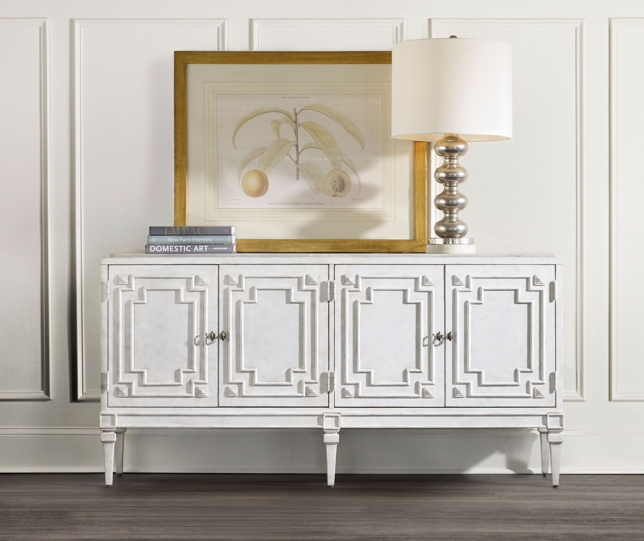 White 4 Door Credenza from Hooker Coleman Furniture