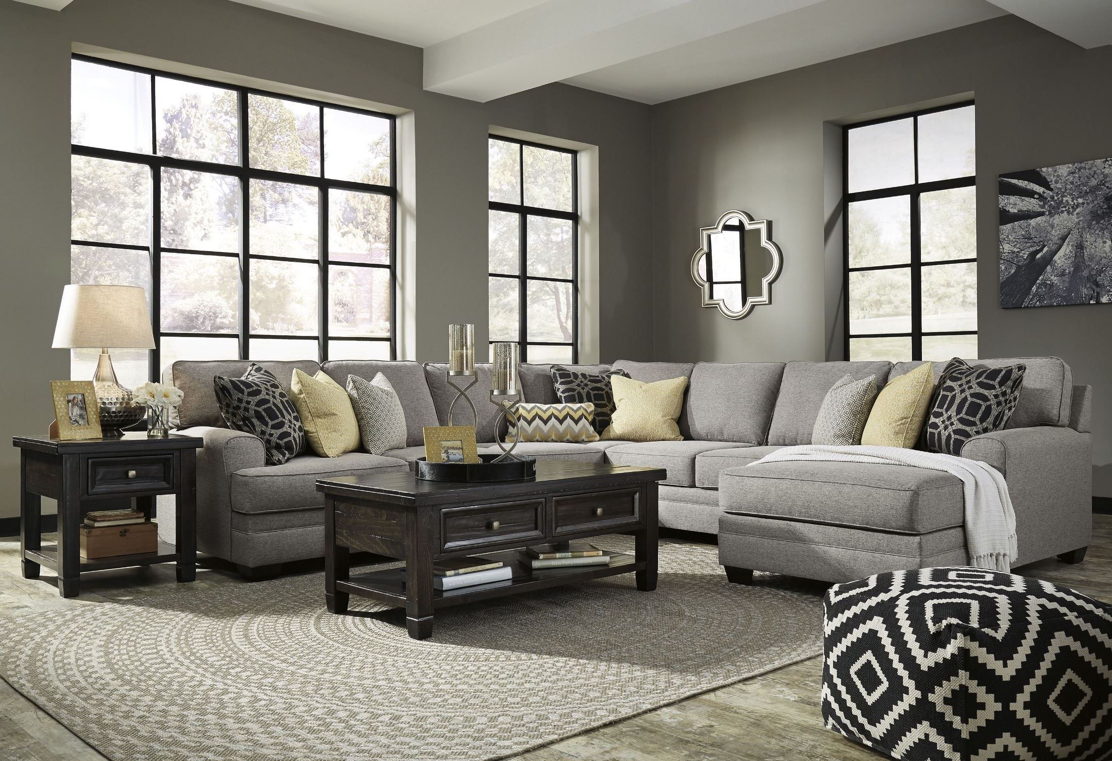 Cresson Pewter RAF Chaise Sectional from Ashley Coleman Furniture