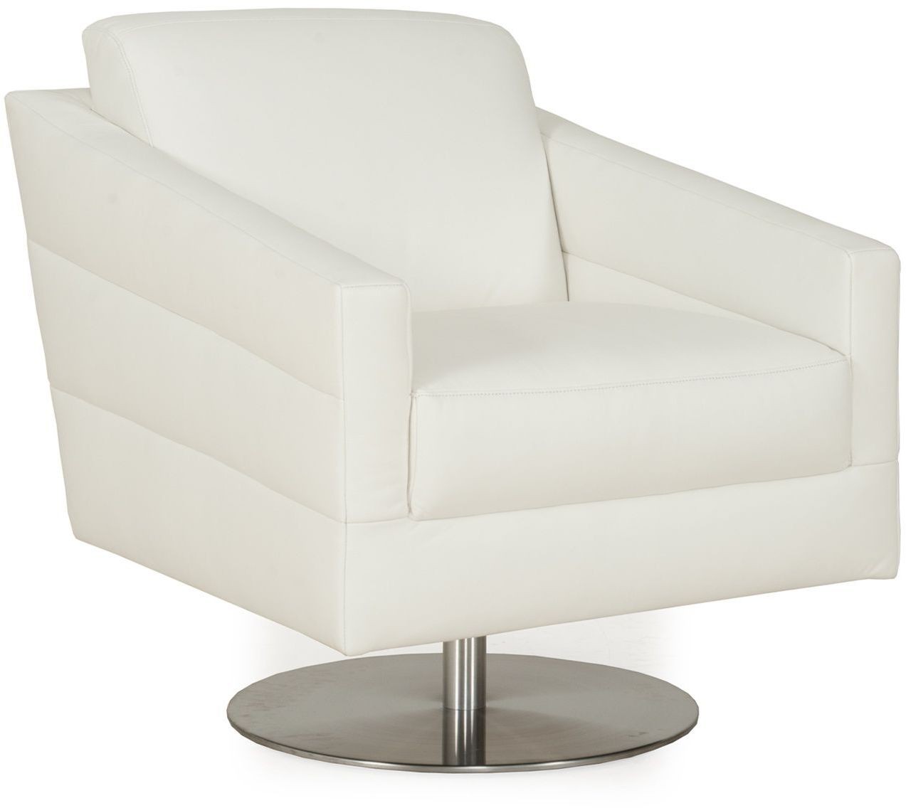Eagle Pure White Grain Leather Swivel Chair from Moroni Coleman Furniture
