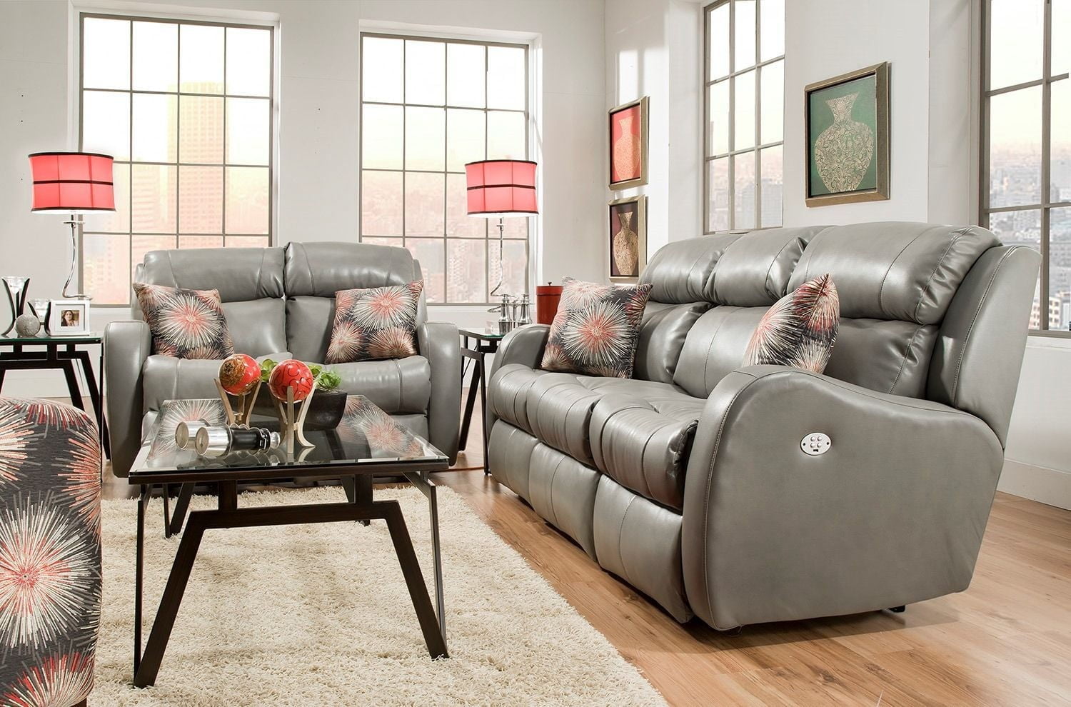 Siri Grey Power Reclining Living Room Set from Southern Motion