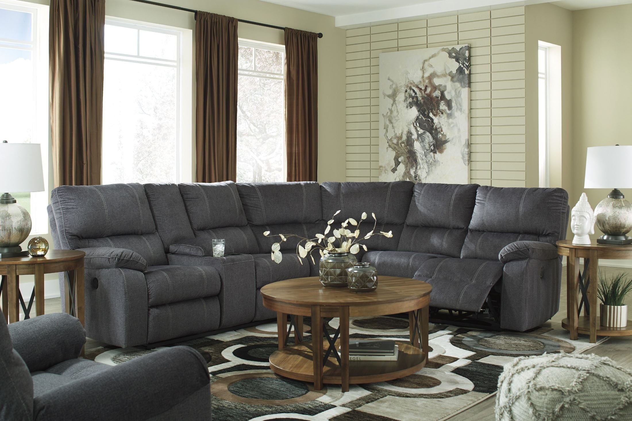 Urbino Charcoal Reclining Sectional from Ashley Coleman Furniture