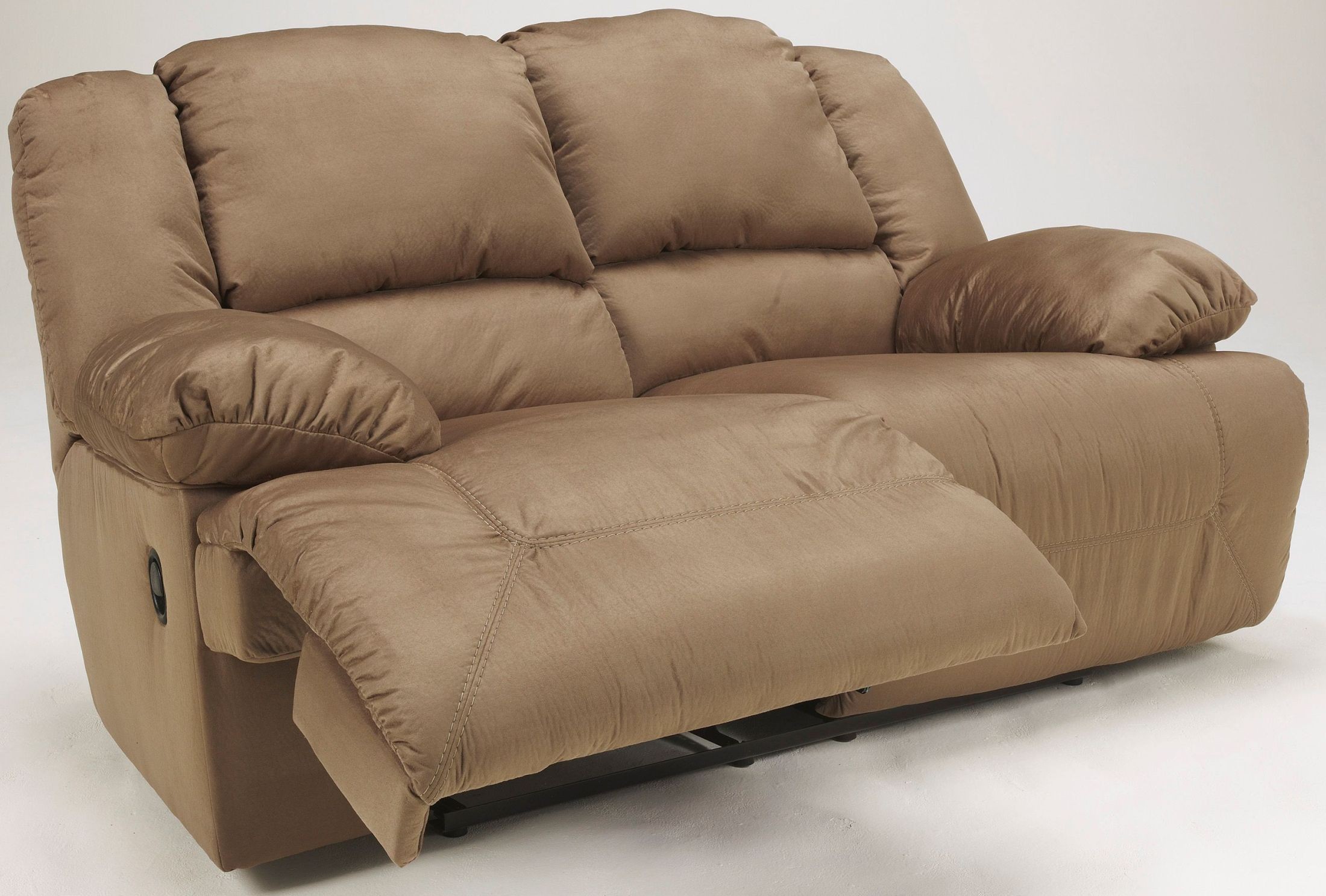 Hogan Mocha Reclining Loveseat from Ashley (5780286) Coleman Furniture