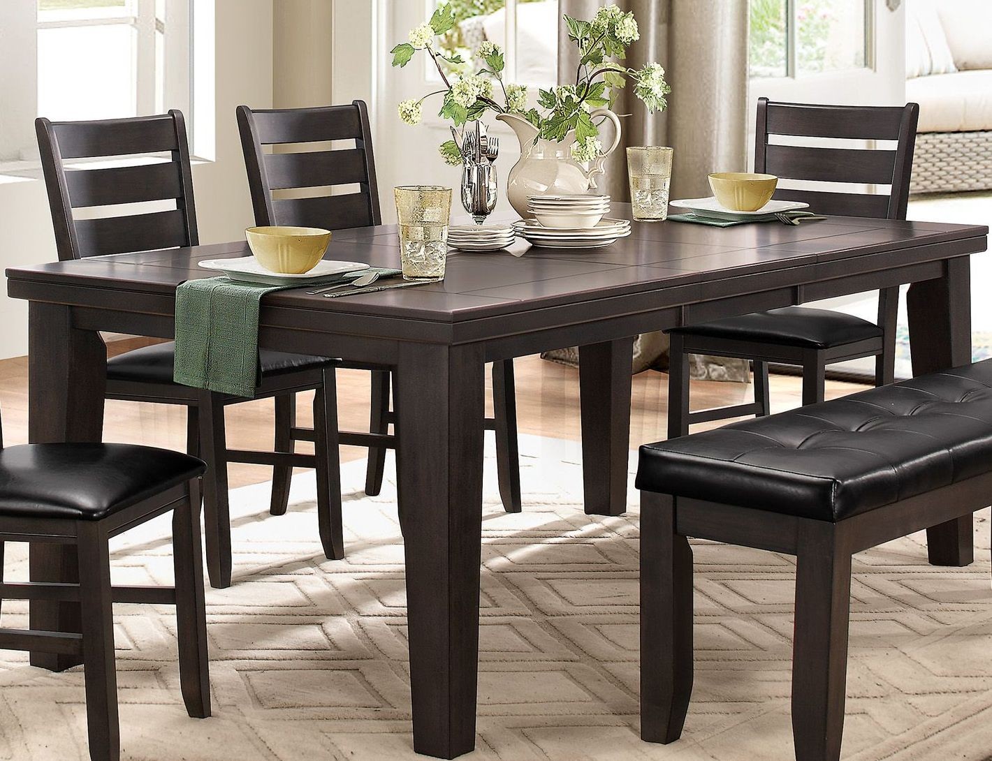 Ameillia Gray Extendable Dining Table from Homelegance ...