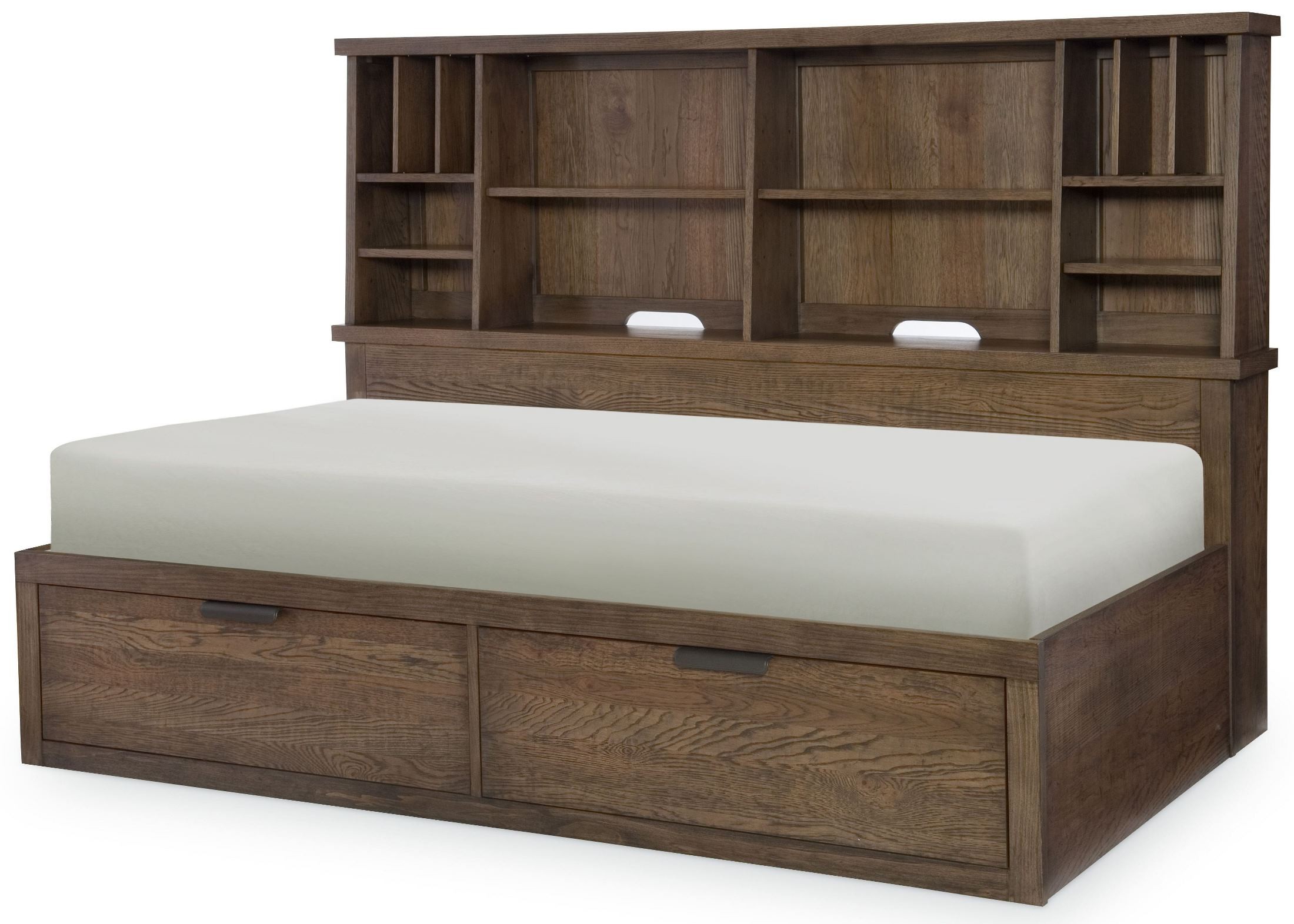 Fulton County Tawny Brown Twin Platform Bookcase Lounge Bed from Legacy
