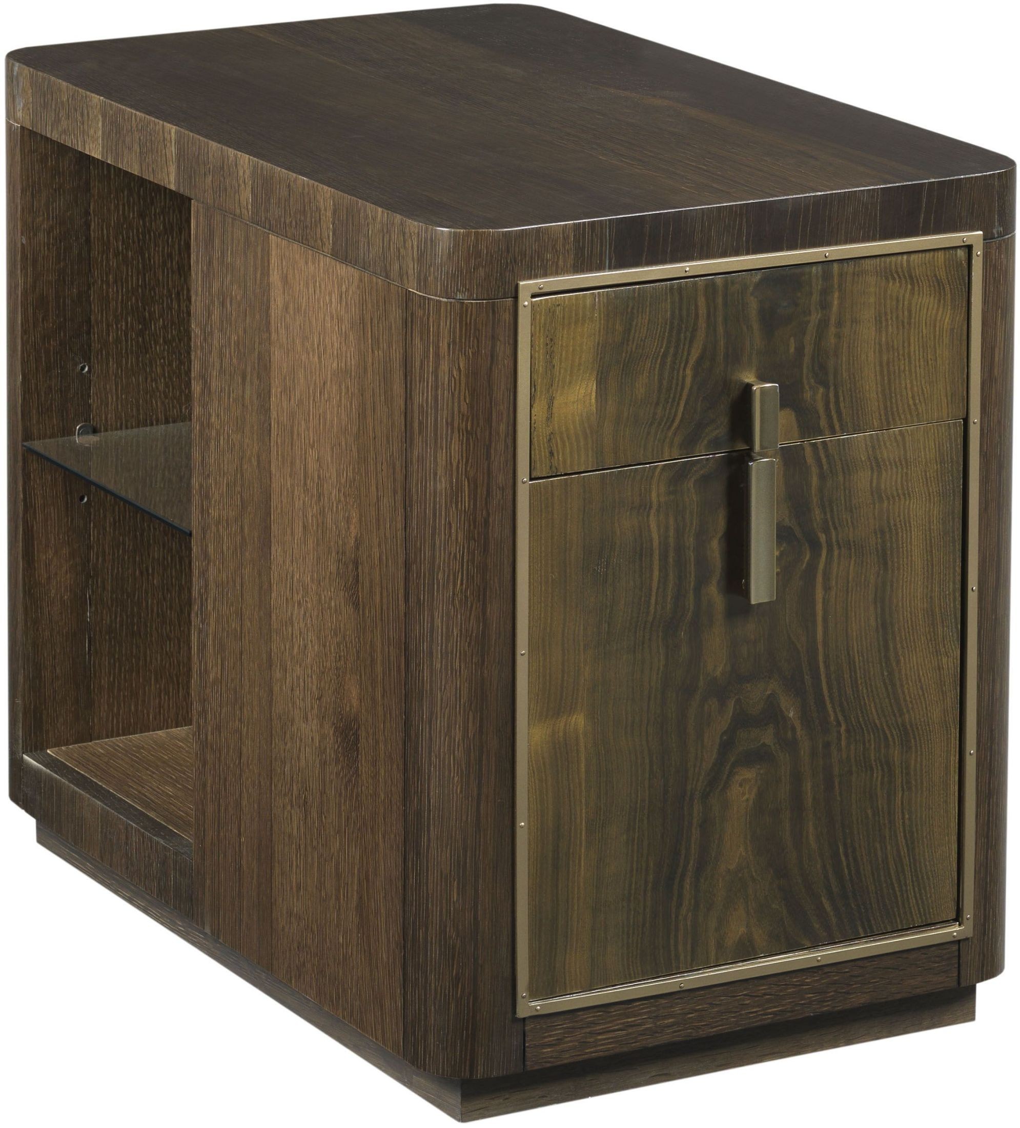 Ad Modern Organics Smokey Quartz Kern Drawer End Table from American