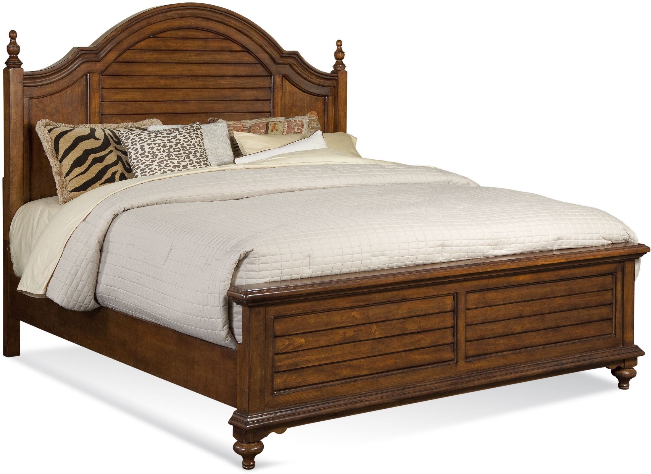 Hudson Bay Golden Brown King Mansion Bed from American Woodcrafters